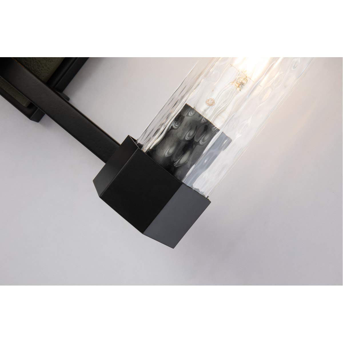 Lucas & McKearn BB91595-3 Navarre 3-Light Bathroom Vanity Light Fixture - Black & Grey Finish for Modern Bathroom Decor - Perfect for Vanity, Powder Room, and Spa Lighting