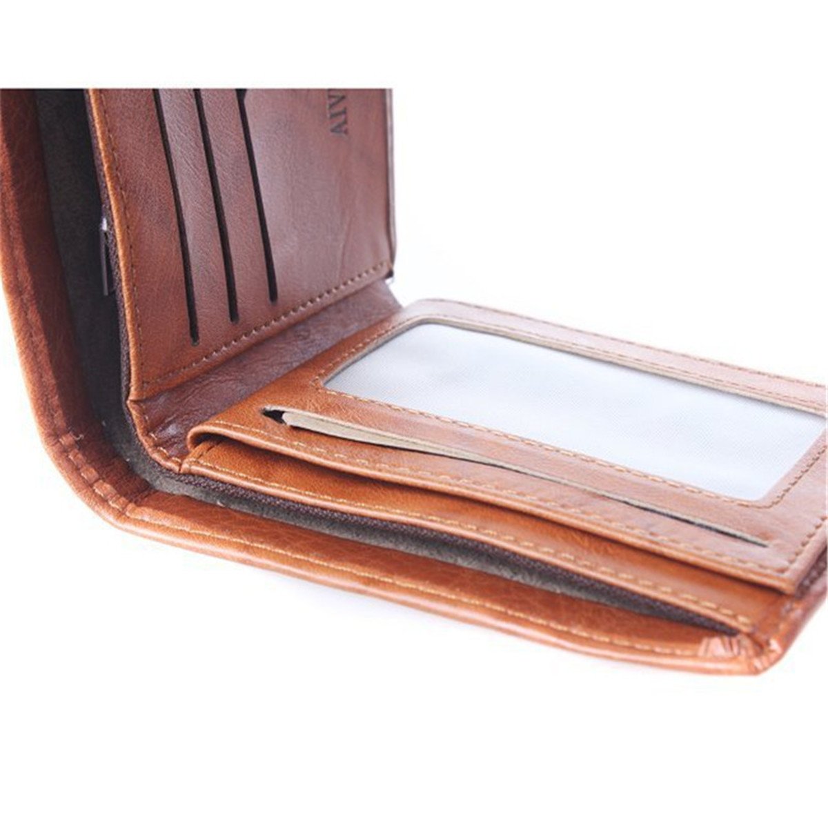 Men's Genuine PU Leather Bifold Wallet with US Dollar Bill Slot & Credit Card Holder - Light Brown | Slim RFID Blocking Wallet for Everyday Carry & Travel