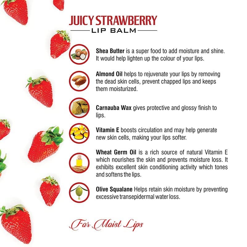 iCUC Lip Care Combo - Juicy Strawberry Lip Balm & Lip Scrub with Shea Butter & Vitamin E for Hydrated Lips | Exfoliates Dead Skin, Moisturizes Dry & Chapped Lips | Perfect for Men & Women | Ideal for Winter Care, Daily Use & Gift Sets