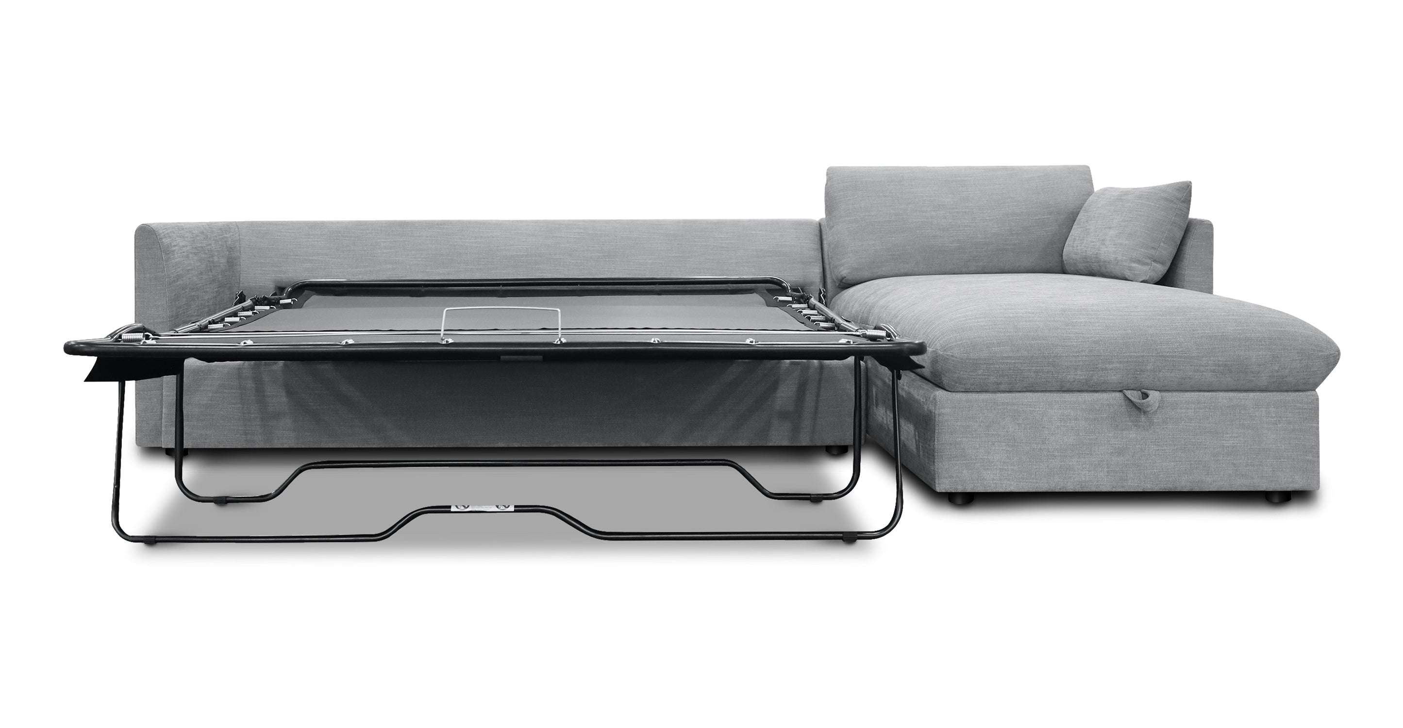 Argos Right Facing Sleeper Sectional Sofa Bed - Convertible L-Shaped Couch with Storage | Modern Living Room Furniture for Small Spaces | Perfect for Apartments, Guest Rooms & Home Theater Seating