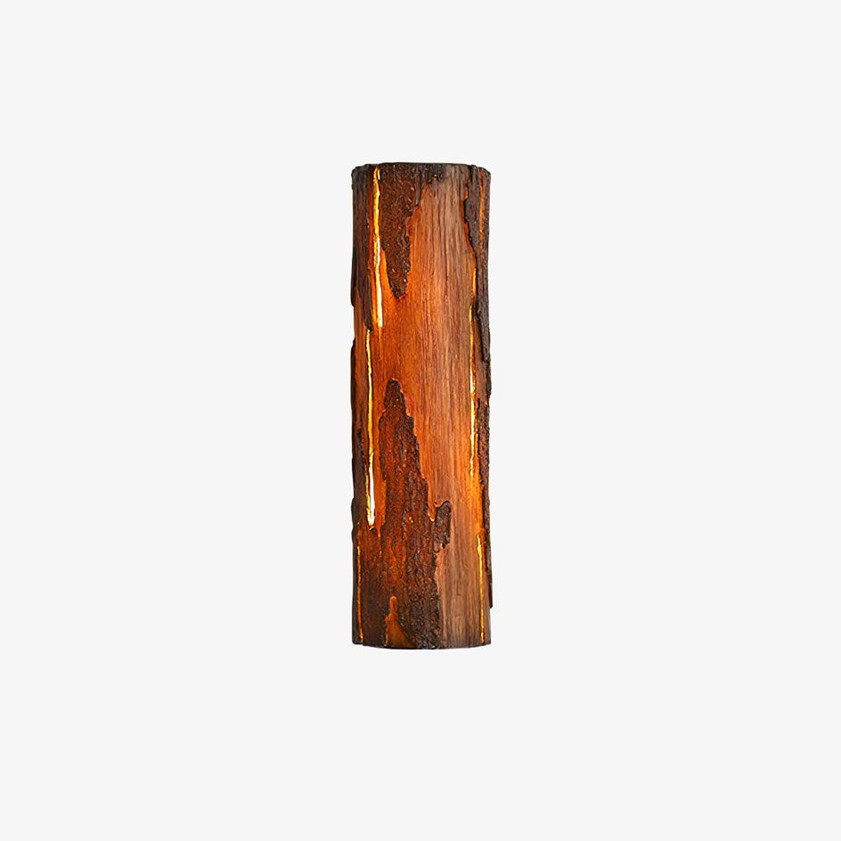 Broken Bark Wall Light - Rustic Wooden Sconce for Bedroom, Living Room & Outdoor Decor | Waterproof & Energy-Efficient LED Lighting