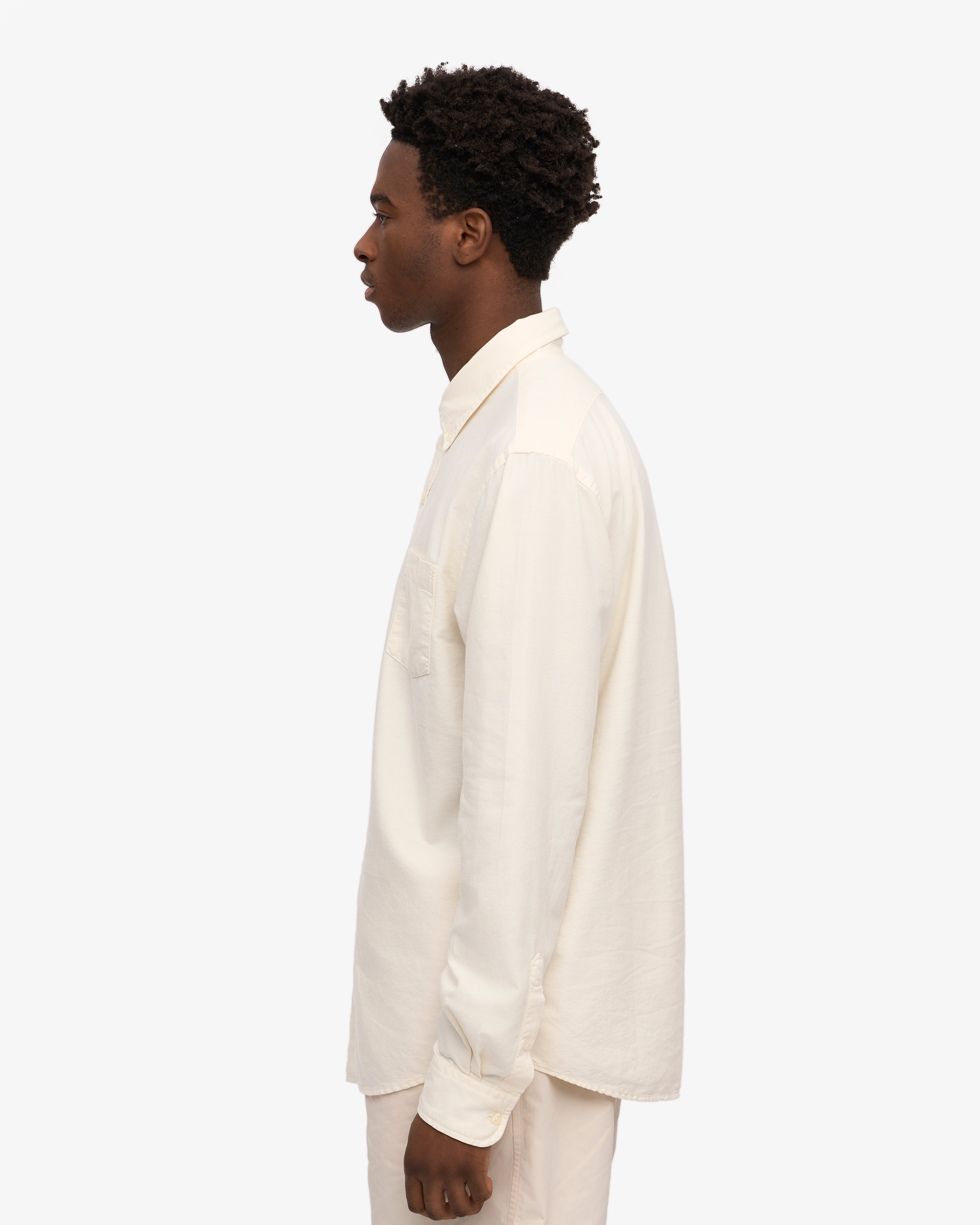 Premium Organic Cotton Button Down Shirt for Men - Ivory White - Eco-Friendly Casual & Business Wear - Perfect for Office, Dates & Outdoor Events