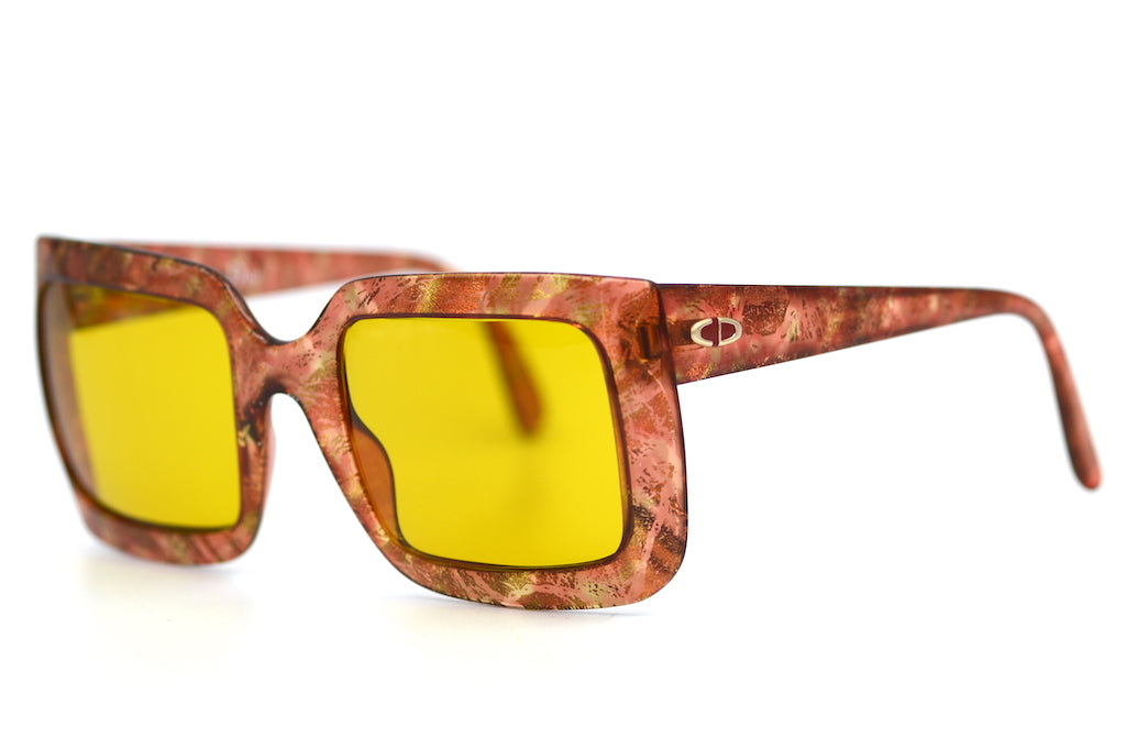 Christian Dior 2493 Yellow Sunglasses - Luxury Designer Shades for Women - UV Protection & Fashion Statement - Perfect for Summer, Beach & Outdoor Activities