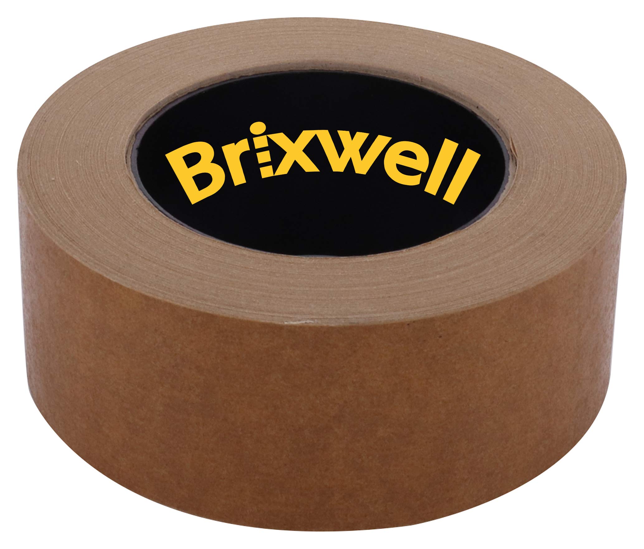 Brixwell 48 Rolls - 2 Inch x 60 Yard Brown Kraft Paper Packing Tape, Eco-Friendly Adhesive, Made in USA - Perfect for Shipping Boxes, Moving, Storage & Packaging Supplies