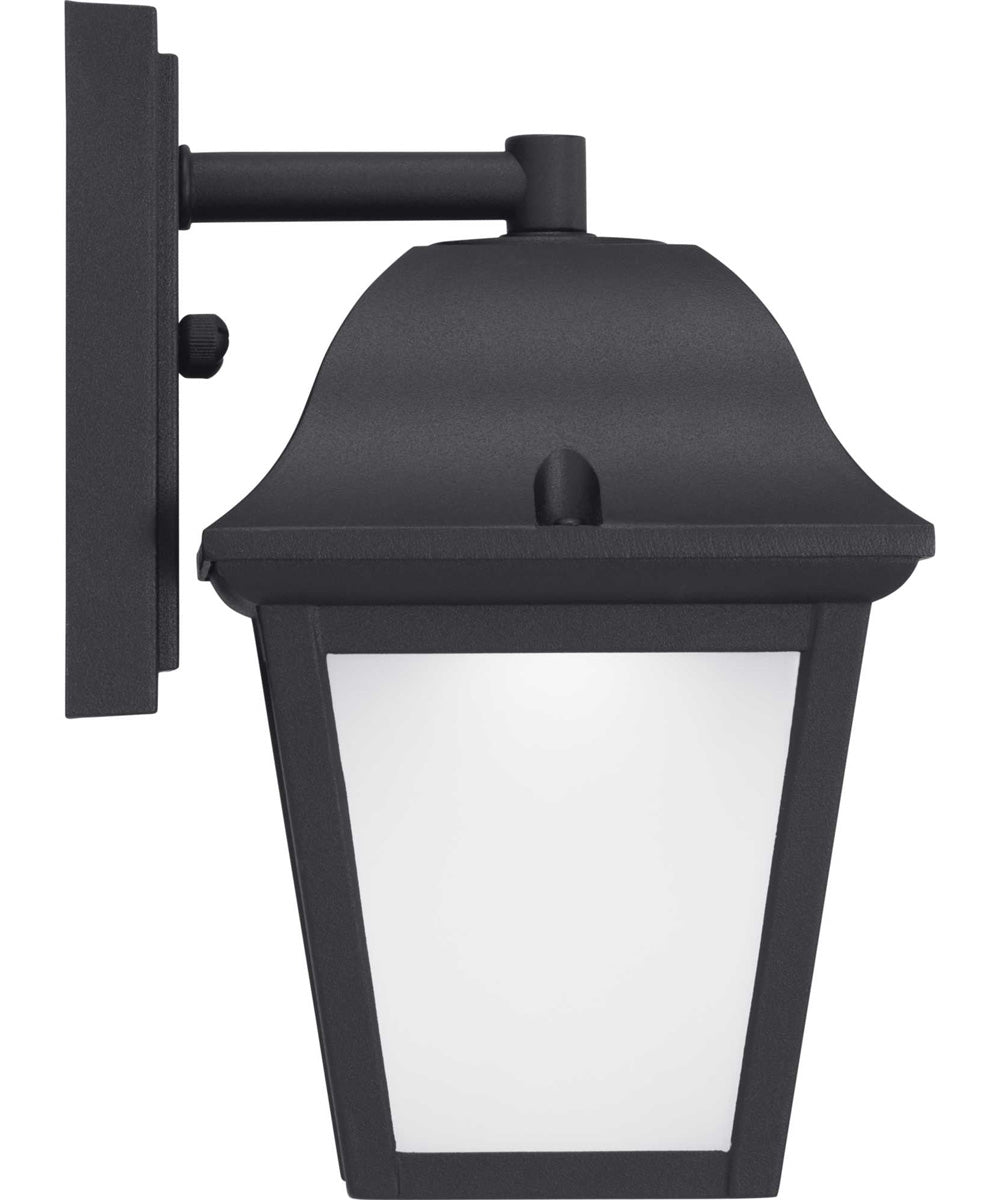 1 Light LED Small Wall Lantern - Textured Black Finish - Outdoor Porch Lighting, Patio Decor & Entryway Illumination