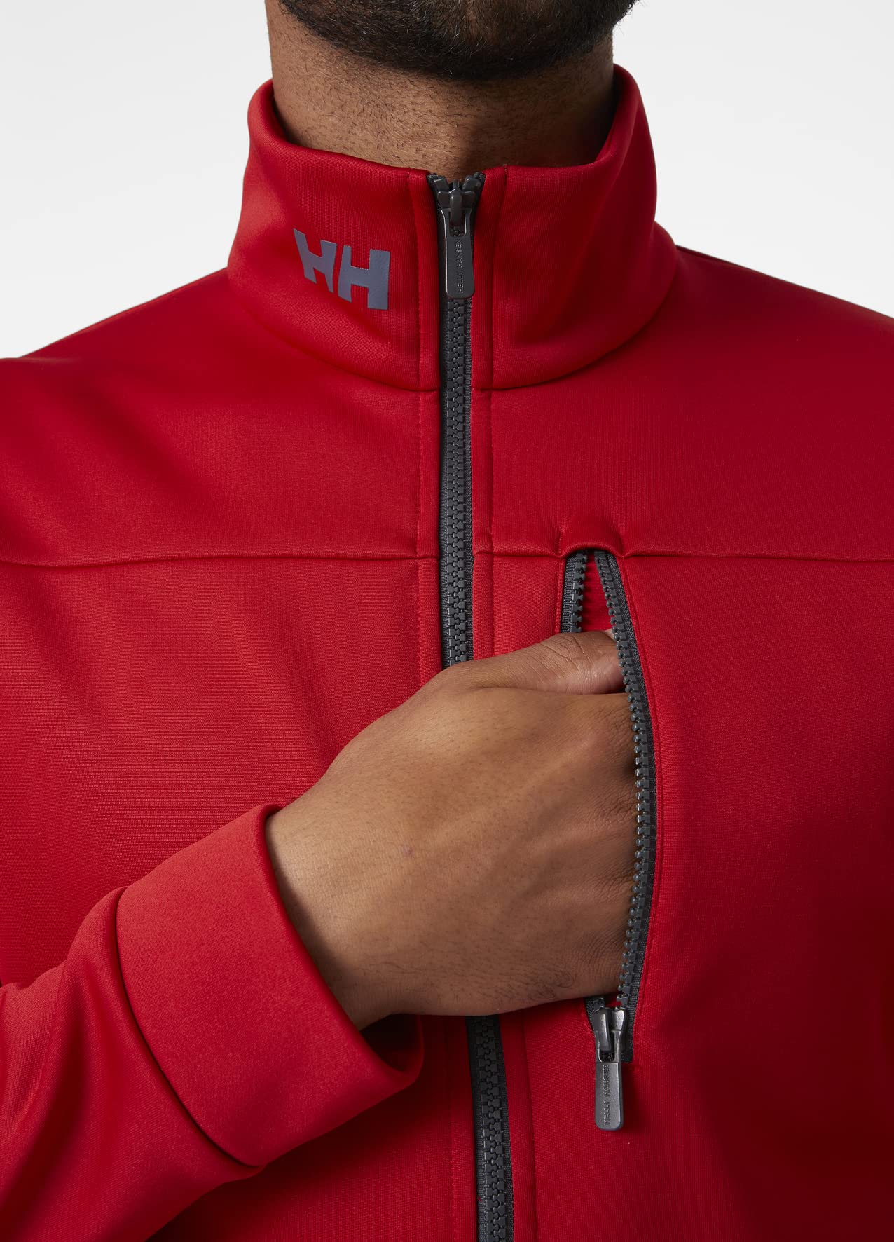 Helly Hansen Men's Crew Fleece Jacket - Lightweight Warm Zip-Up for Hiking, Camping & Outdoor Activities
