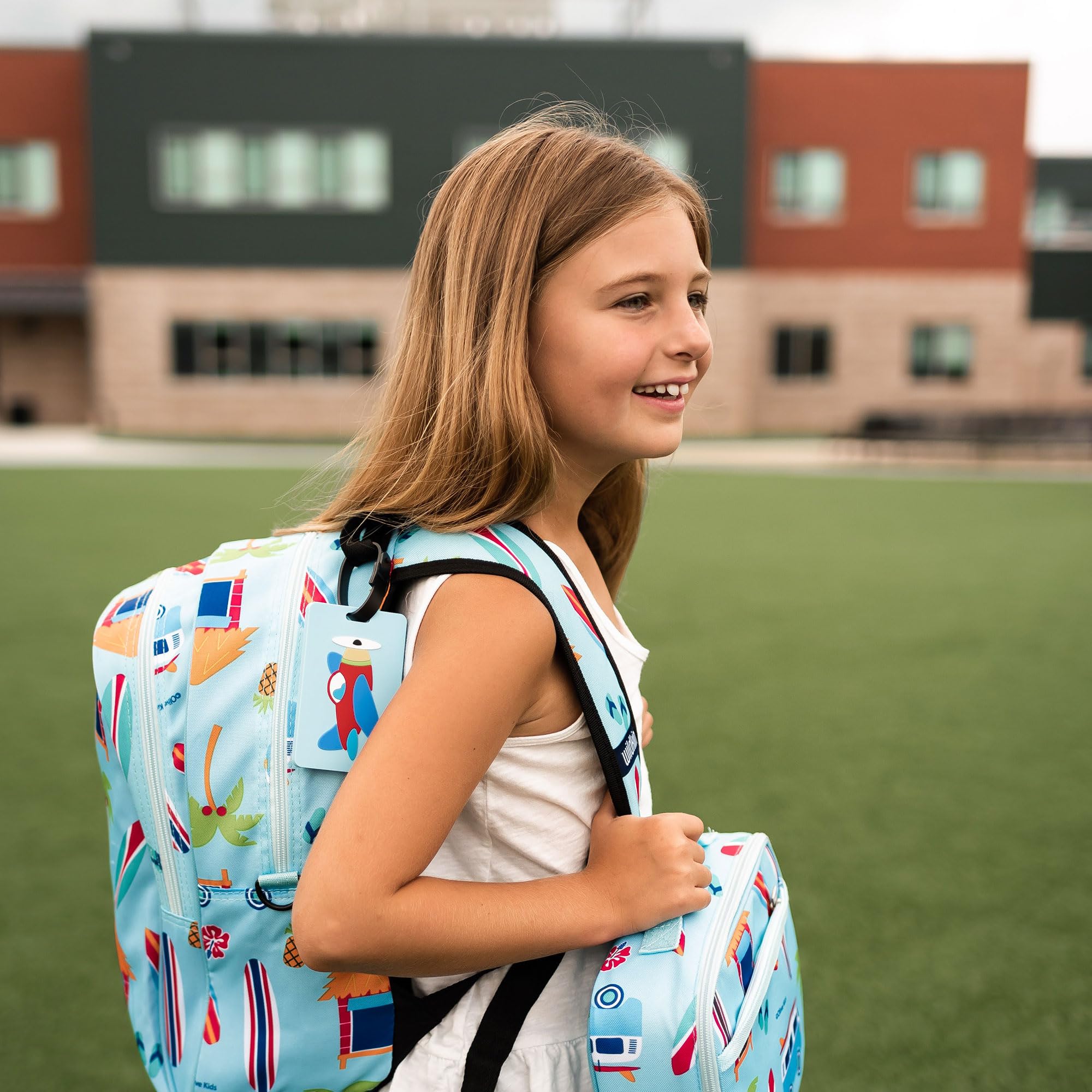 Wildkin 15-inch Kids Backpack - Durable, Padded & Adjustable School Backpack for Boys & Girls - Perfect for School, Travel & Day Trips - Surf Shack Design