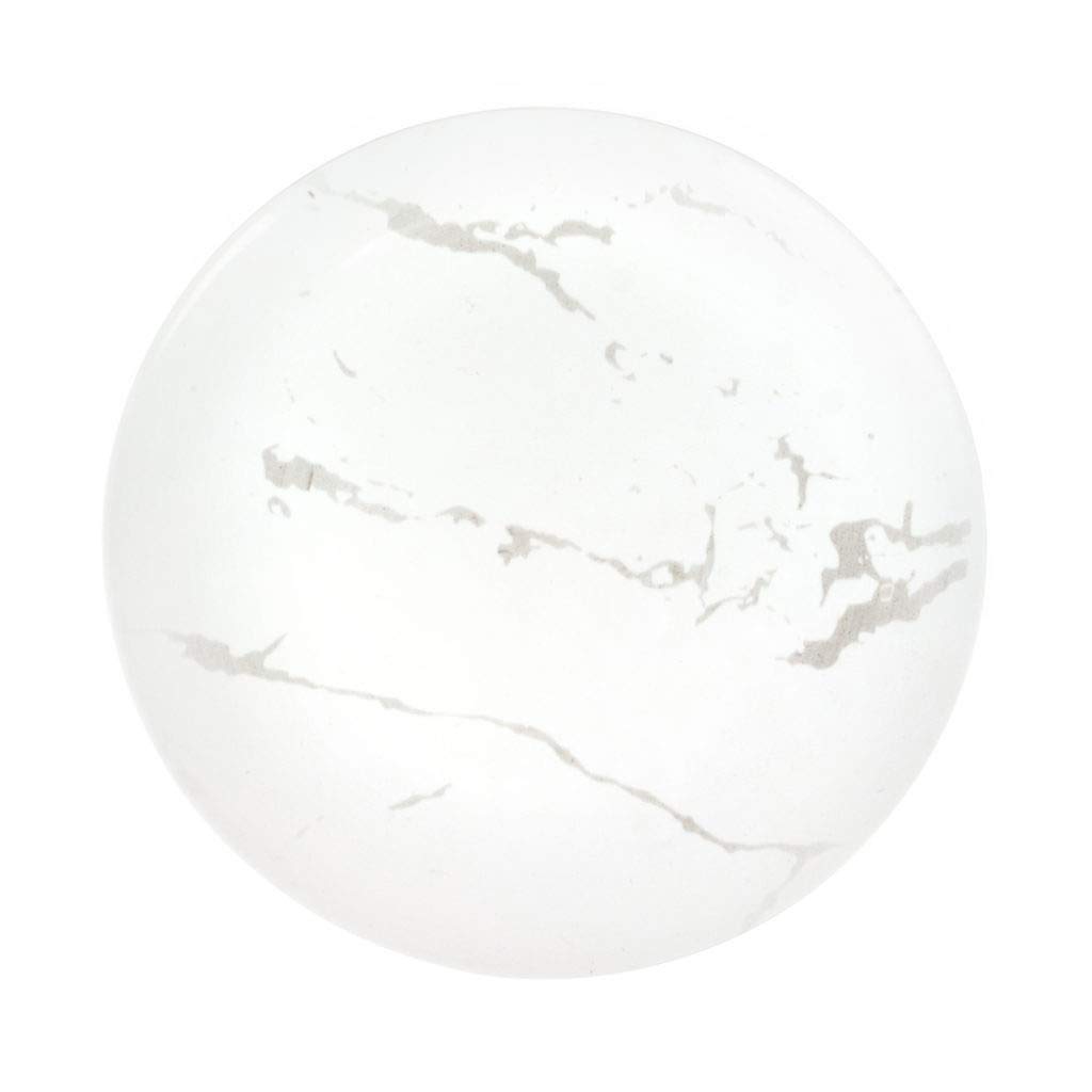EcoQuality 6 Inch Round White Plastic Plates with Stone Marble Design - Heavy Duty Disposable Dessert Plates for Weddings, Parties, Baby Showers & Events (240 Pack) - Elegant Tableware for Salads, Snacks & Catering