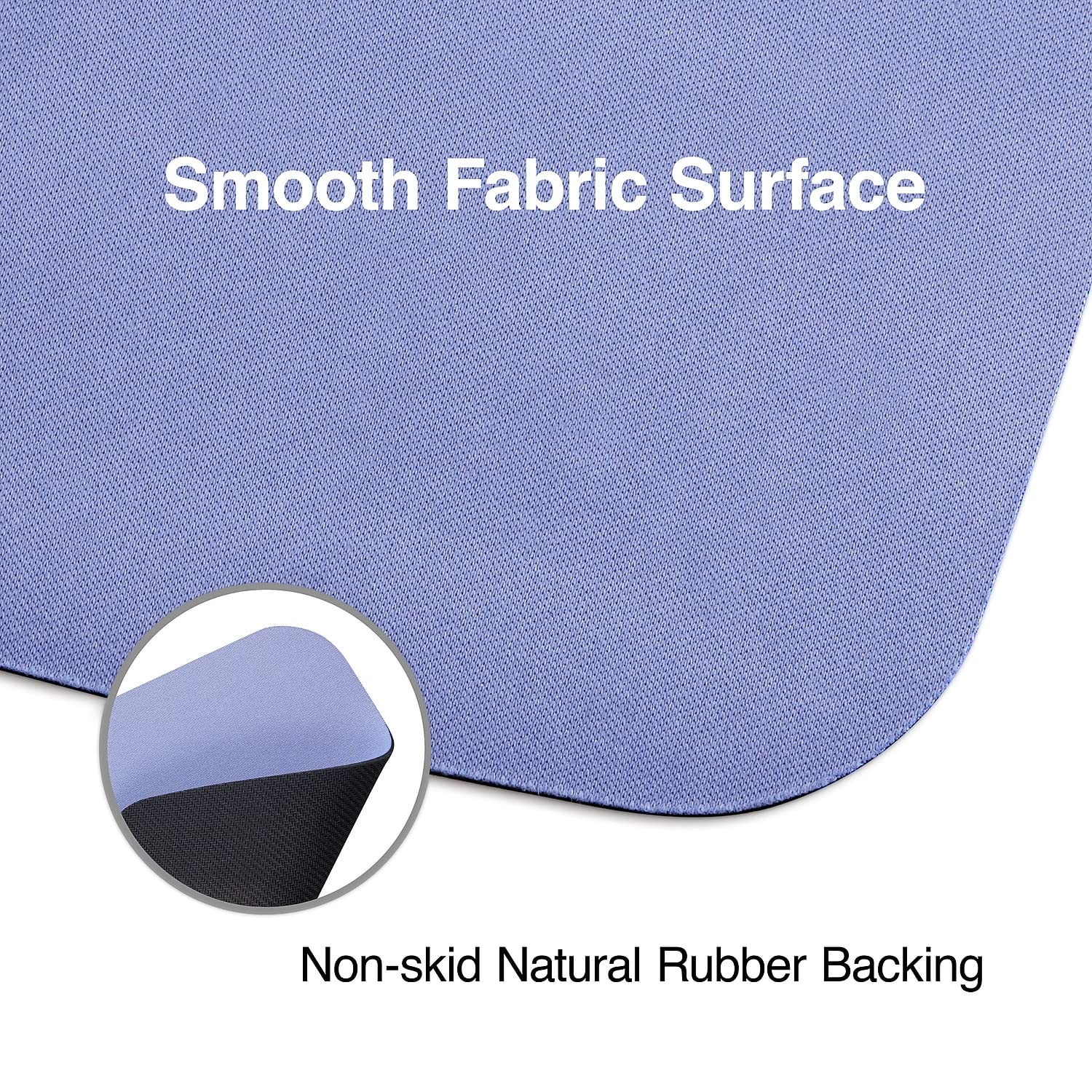 Staples Lavender Mouse Pad 2-Pack - Ergonomic Non-Slip Desk Mat for Office & Gaming - Soft Wrist Support for Computer, Laptop & Home Workspace Use