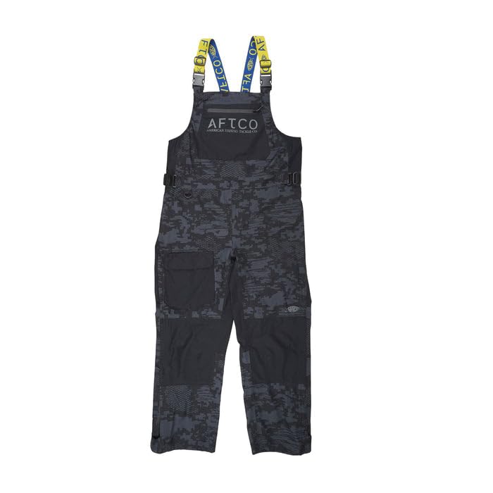 AFTCO Men's Barricade Fishing Bib - Waterproof & Durable Blue Fishing Overalls for Men (S, M, L, XL, 2XL) - Ideal for Deep Sea, Offshore & Cold Weather Fishing