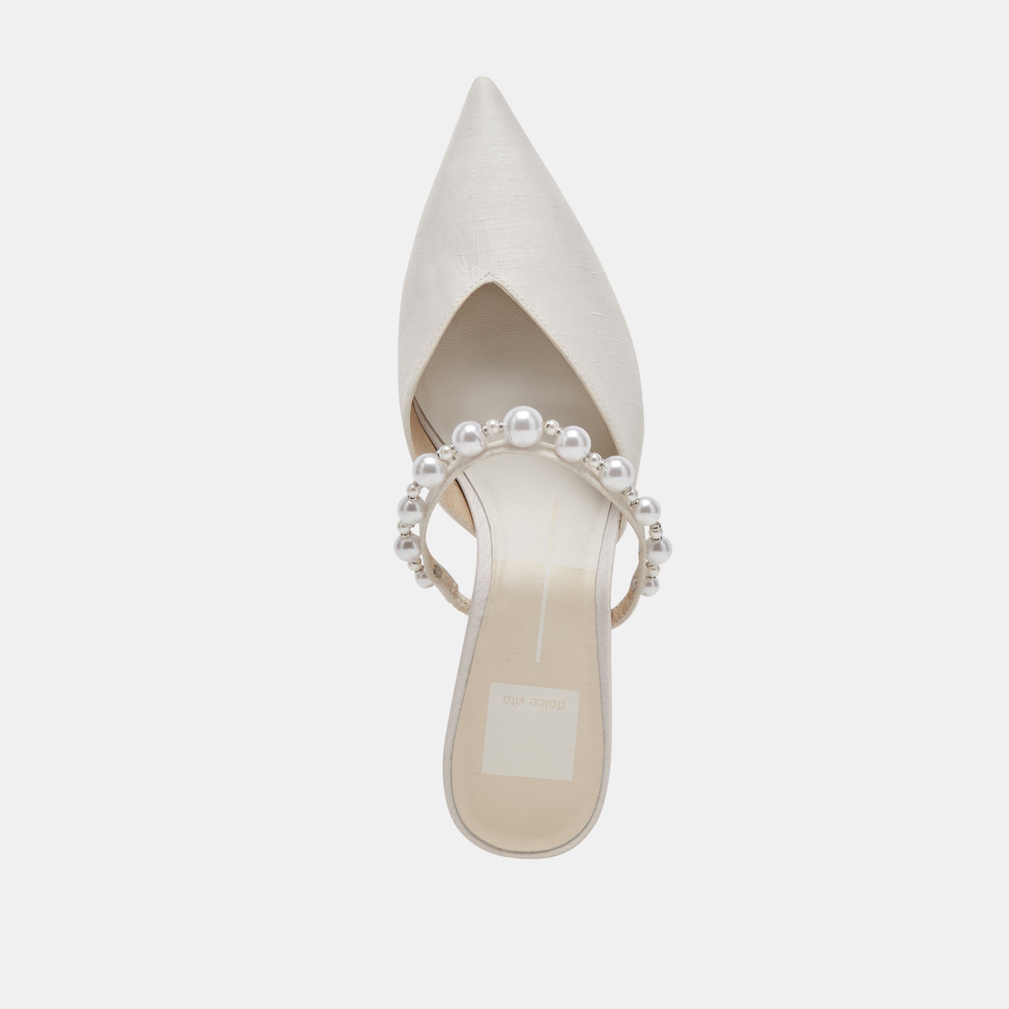 KANIKA Pearl Mid Heels - Women's Vanilla Pearl Embellished Pumps for Weddings, Parties & Formal Events