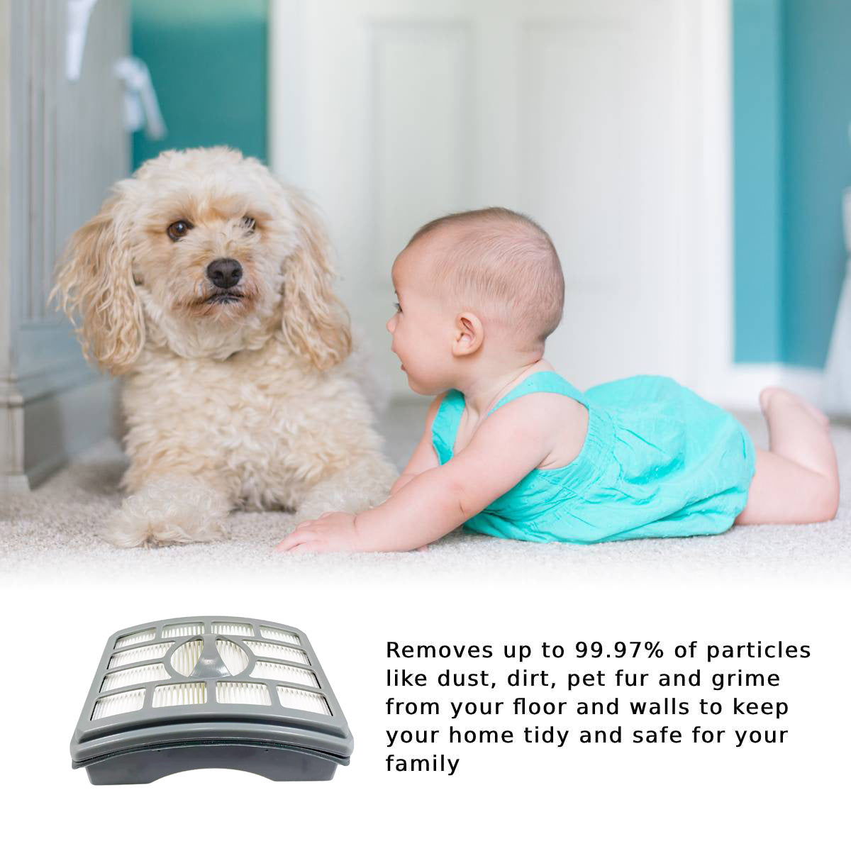 Shark NV500 NV501 NV502 NV503 NV510 Vacuum Replacement HEPA Filter - High Efficiency Air Purifier for Pet Hair, Dust & Allergens - Perfect for Home Cleaning & Allergy Relief