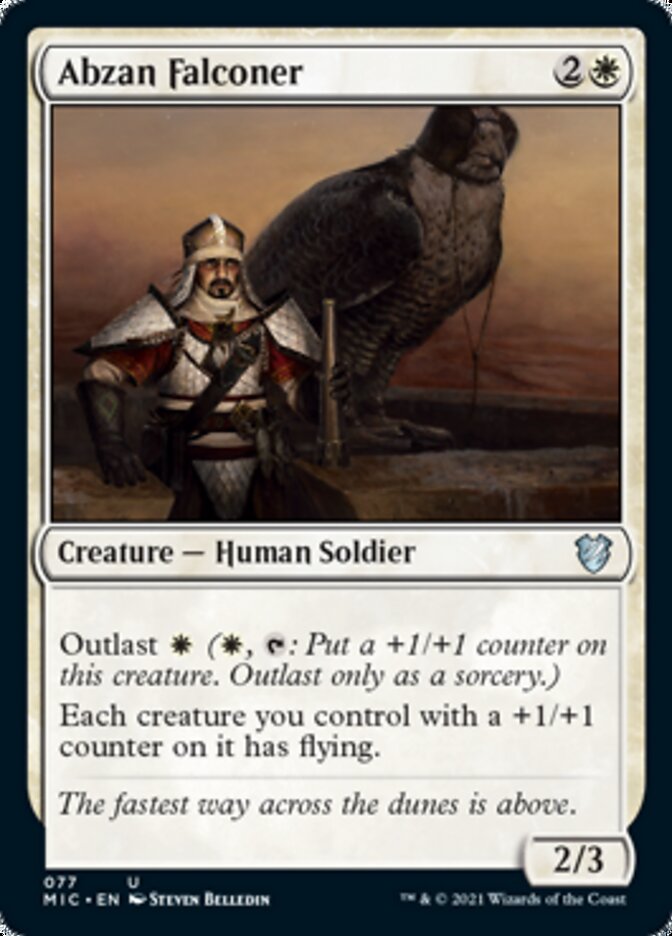 Abzan Falconer - Innistrad: Midnight Hunt Commander Card - MTG Flying Creature for Commander Decks - Perfect for Aerial Combat & Token Strategies