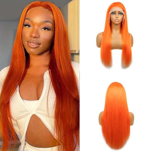 Orange 13x4 Straight wig