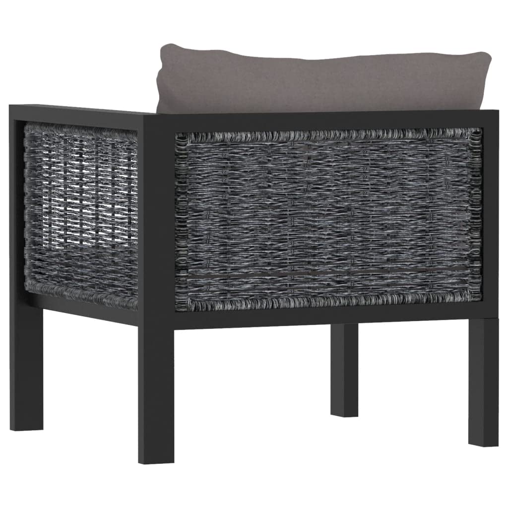 Modern Left Arm Sectional Corner Sofa with Poly Rattan Frame in Anthracite - Perfect for Patio, Garden, and Outdoor Lounge Areas