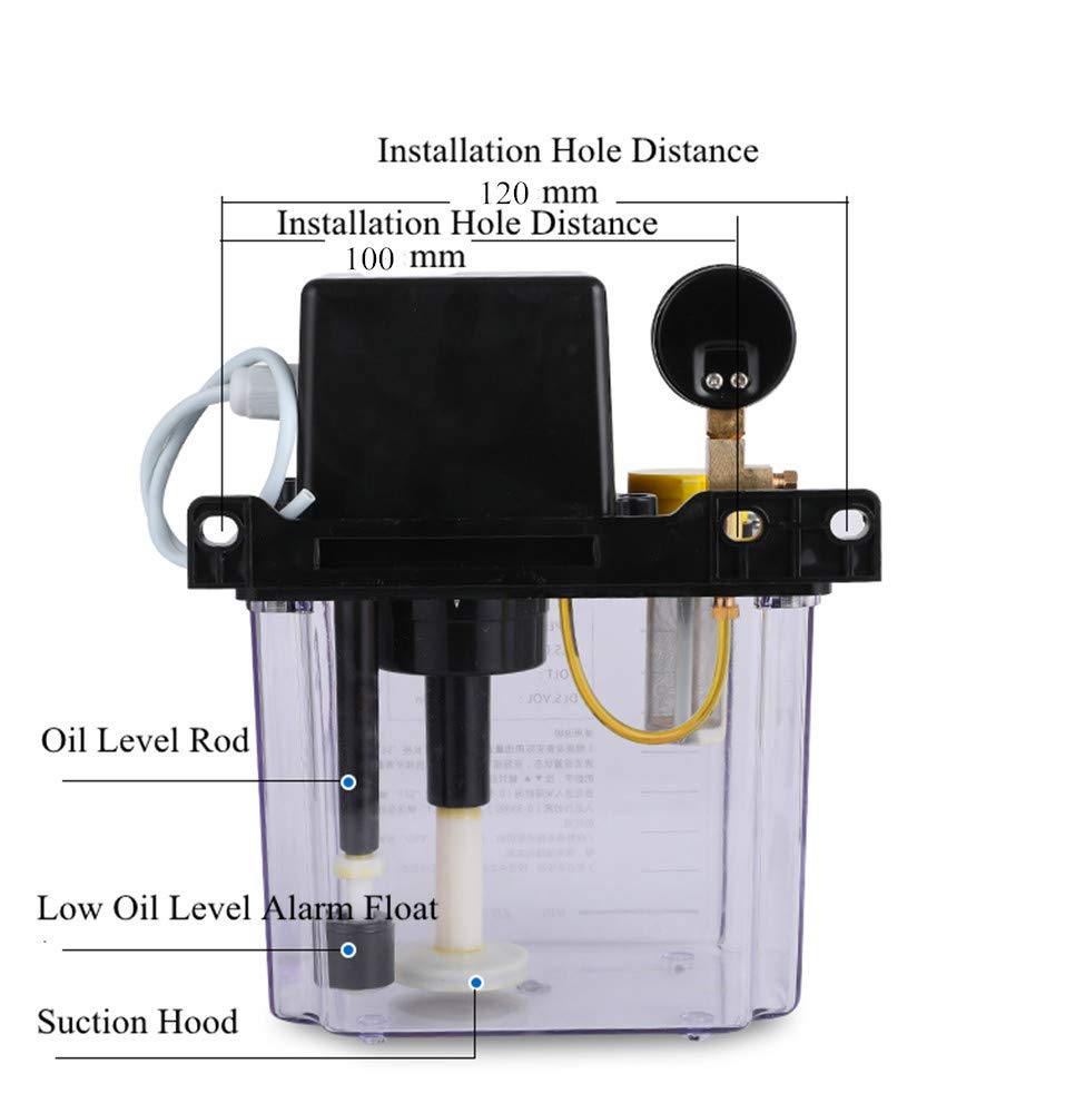 MXBAOHENG Automatic Lubricating Oil Pump - 220V Electromagnetic Lubrication System with Digital Display & Pressure Gauge (1L Capacity) - Perfect for CNC Machine Tools, Industrial Equipment & Automotive Maintenance