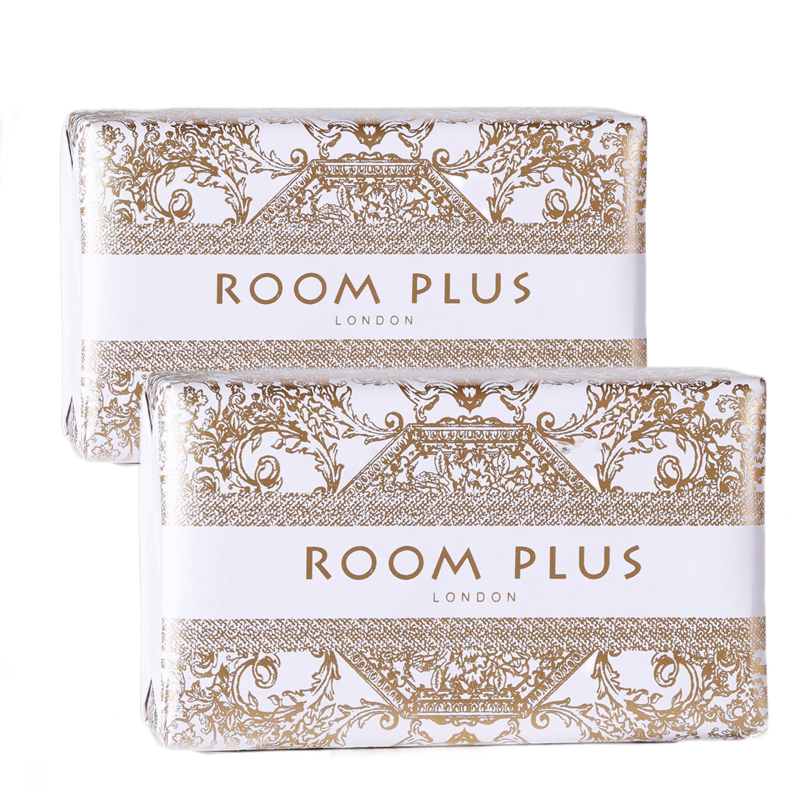 YESUN Dual Pack Floral Botanical Soap Set - Luxury Exfoliating & Nourishing Triple-Milled Bar Soap for Sensitive Skin, Natural Handmade Bath Soap (14oz, White Gold) - Perfect for Spa Day, Gift Giving & Luxury Bathroom Experience