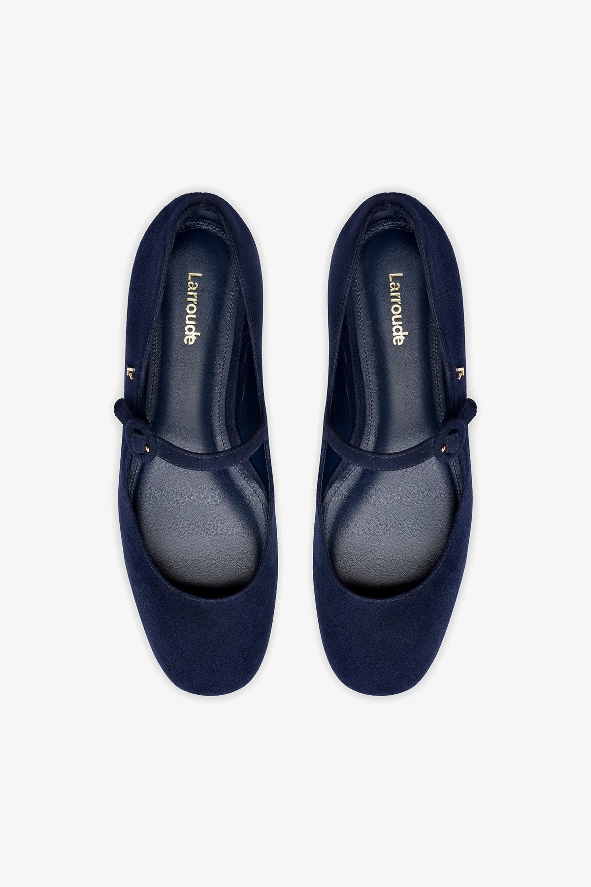 Blair Women's Navy Suede Ballet Flats - Comfortable & Stylish Slip-On Shoes for Work, Travel & Casual Wear