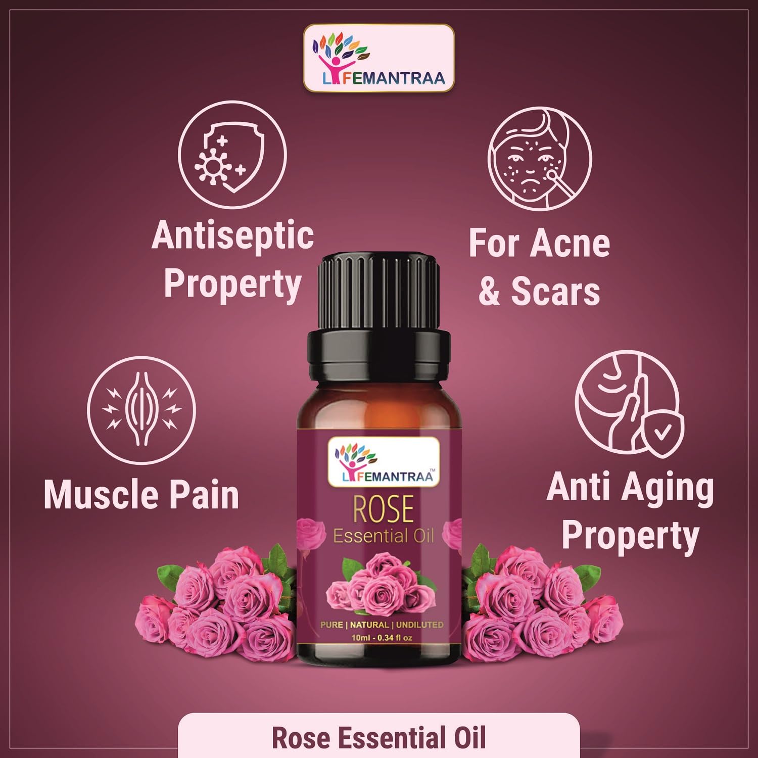 Pure Ylang Ylang & Rose Essential Oil Set - 15ml Each (30ml Total) for Aromatherapy, Home Diffusers, Soap Making, Candle Making | Natural Air Freshener for Bedroom, Spa & Relaxation