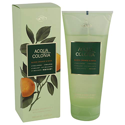 4711 Acqua Colonia Blood Orange & Basil Shower Gel 6.8 oz - Refreshing Citrus Scented Body Wash for Women - Perfect for Daily Shower & Spa Relaxation