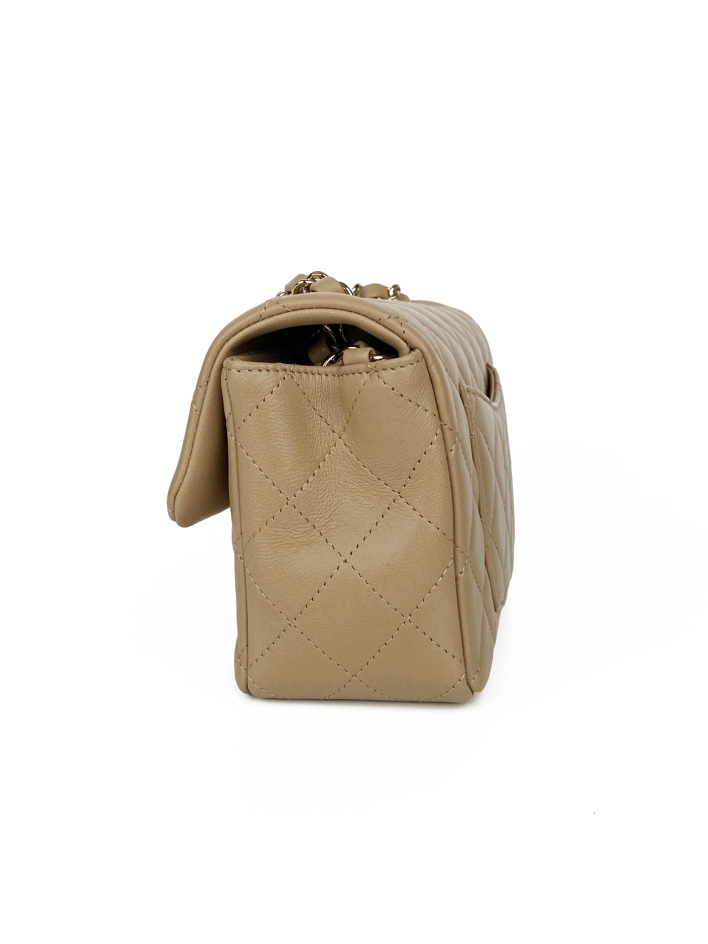 Chanel Light Brown Mini Flap Bag - Classic Quilted Leather Crossbody Purse for Women | Perfect for Date Night, Parties & Everyday Luxury