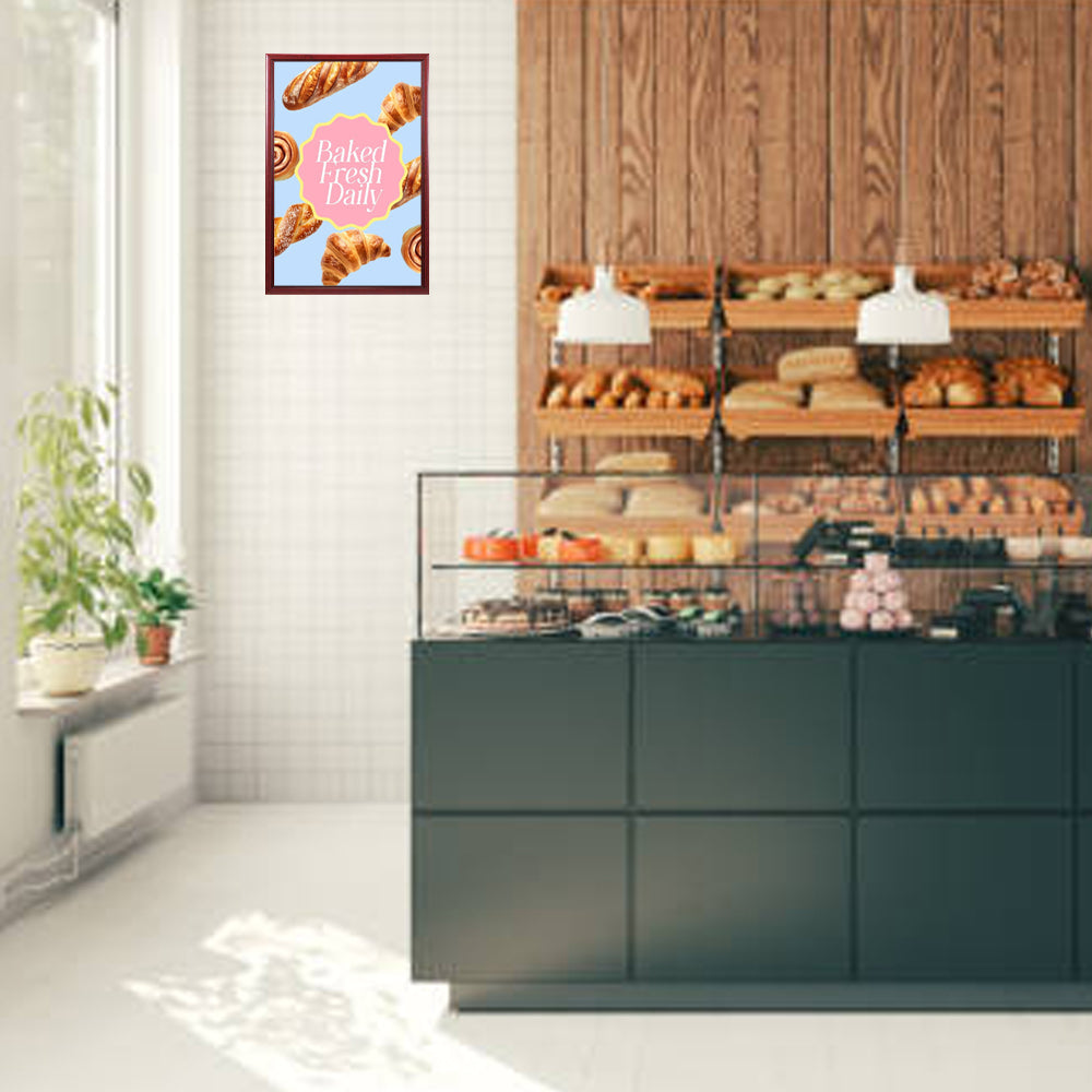 8.5x14 Wooden Poster Frame - 353 Series Swing Frame for Wall Art, Photos, and Signage - Perfect for Home, Office, and Retail Displays