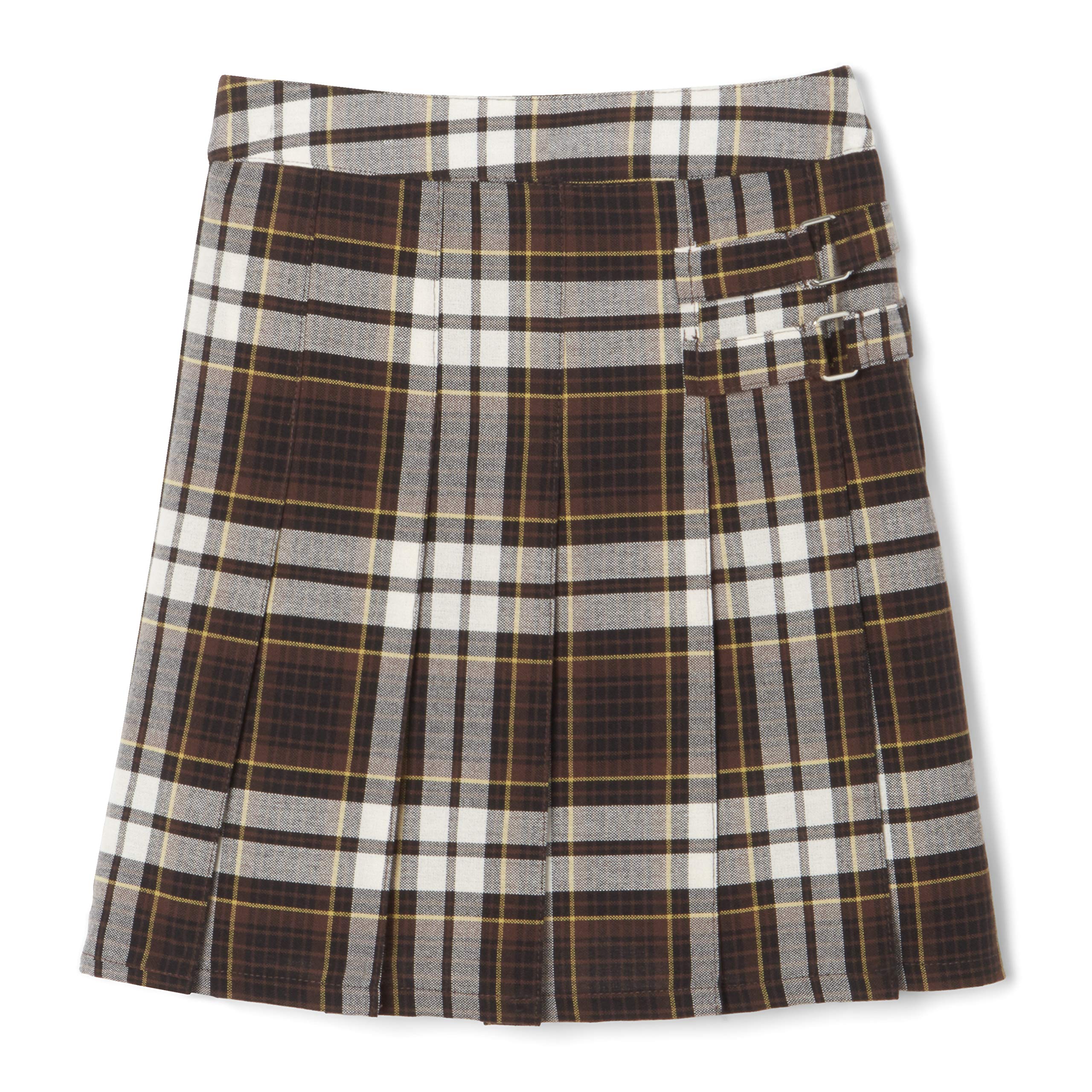 French Toast Girls' Adjustable Waist Pleated-Front Two-Tab Scooter Skirt - Perfect for School Uniforms, Playdates & Special Occasions
