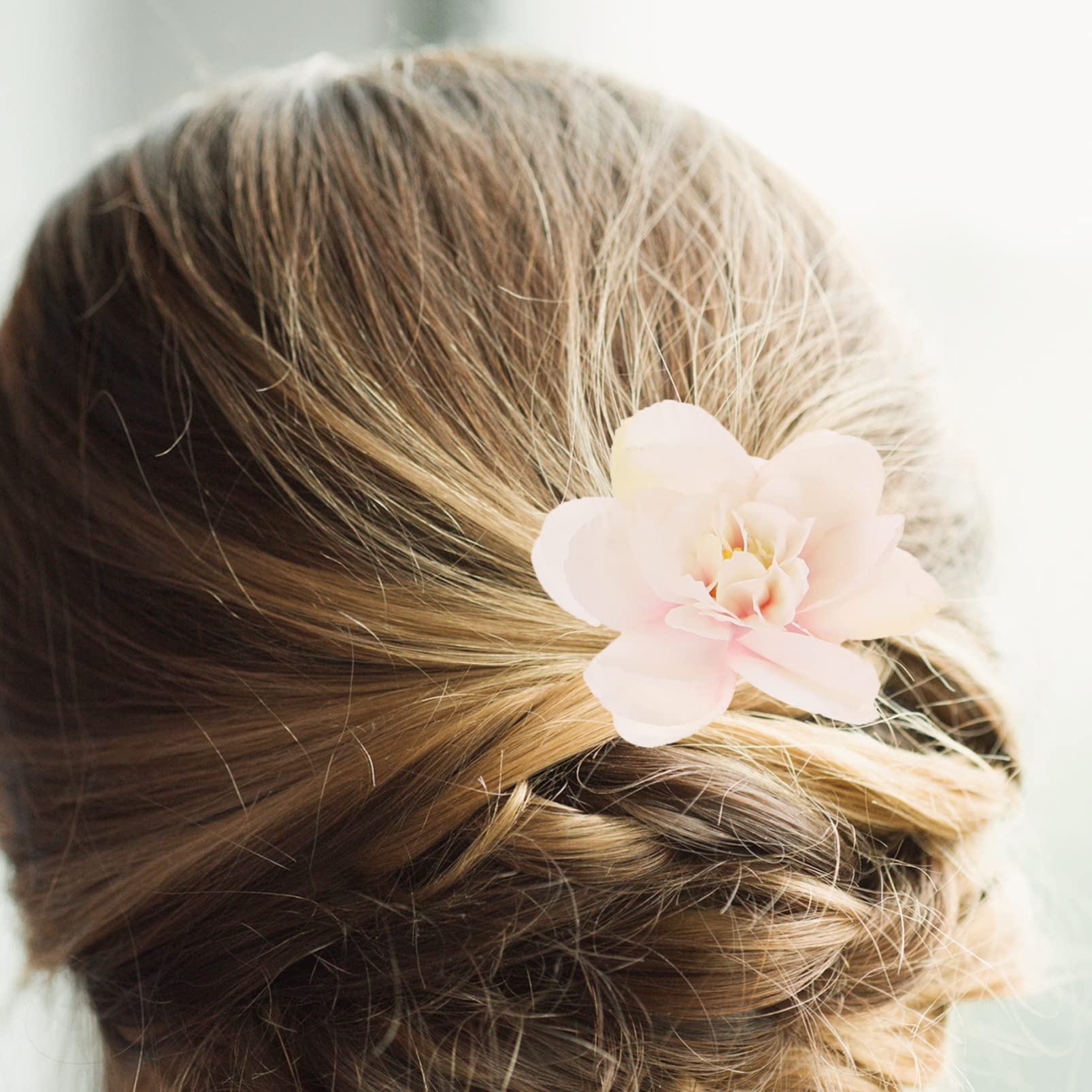LALAFINA 21pcs Boho Flower Hair Clips Set - Alloy Hair Claw Clips with Silk Flowers, Hair Bows & Brooch Pins for Women, Girls, Brides - Perfect for Weddings, Parties, Festivals & Everyday Boho Style