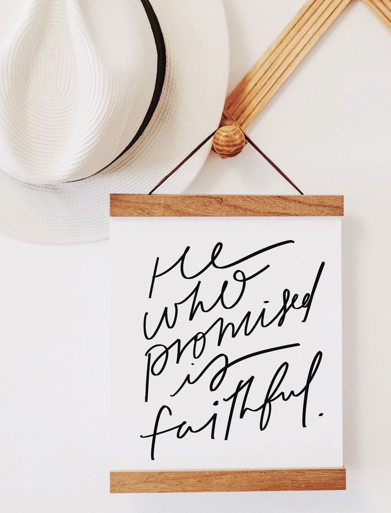 He Who Promised Inspirational Christian Hanging Banner - Bible Verse Wall Decor for Home, Church & Office - Perfect for Worship Spaces & Gift Giving