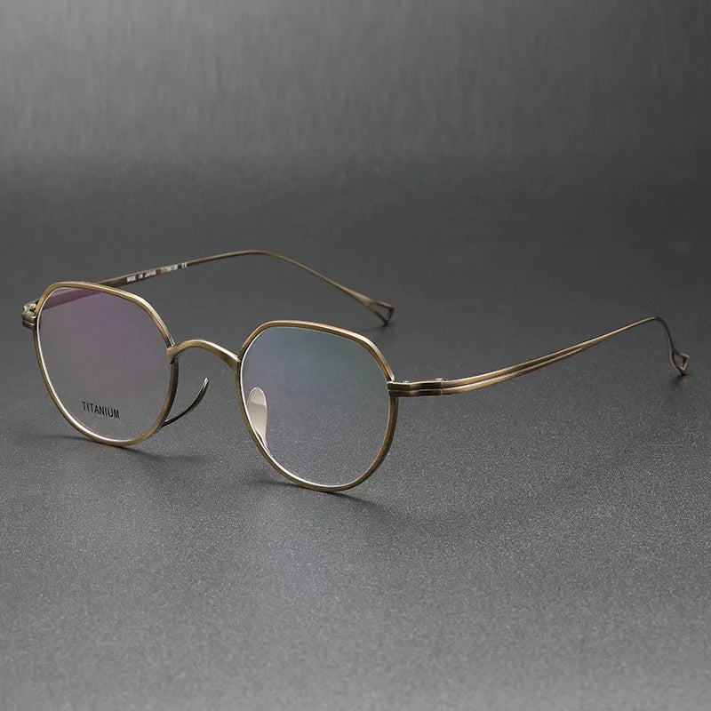 Aimee Unisex Full Rim Flat Top Oval Titanium Eyeglasses Frame 141301 - Lightweight Durable Glasses for Work, Reading & Everyday Wear