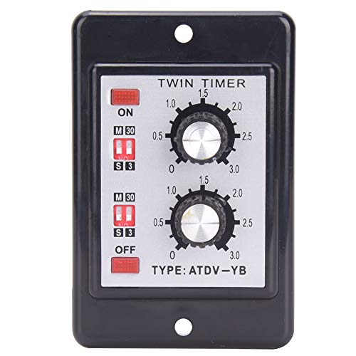 Fafeicy Knob Control Time Switch, AC 110V/220V 50/60Hz Programmable Twin Timer Relay for Bathroom Fan, Lights, Appliances - Perfect for Home Automation, Energy Saving & Scheduled Lighting Control