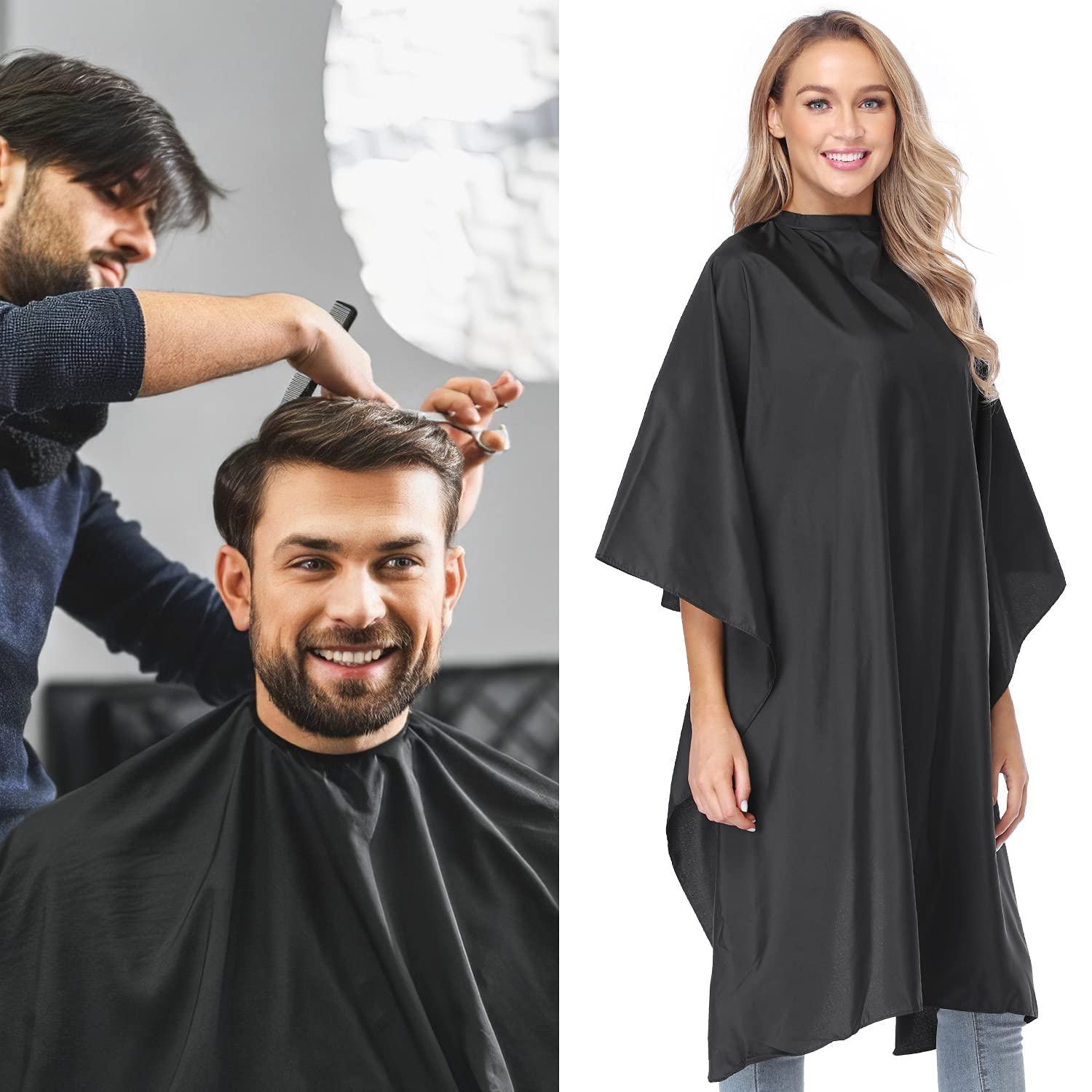 SIYAA Waterproof Barber Hair Cutting Cape - Salon Hairdressing Apron for Men, Women & Kids (Pack of 1) | Professional Haircut, Styling & Grooming Essential