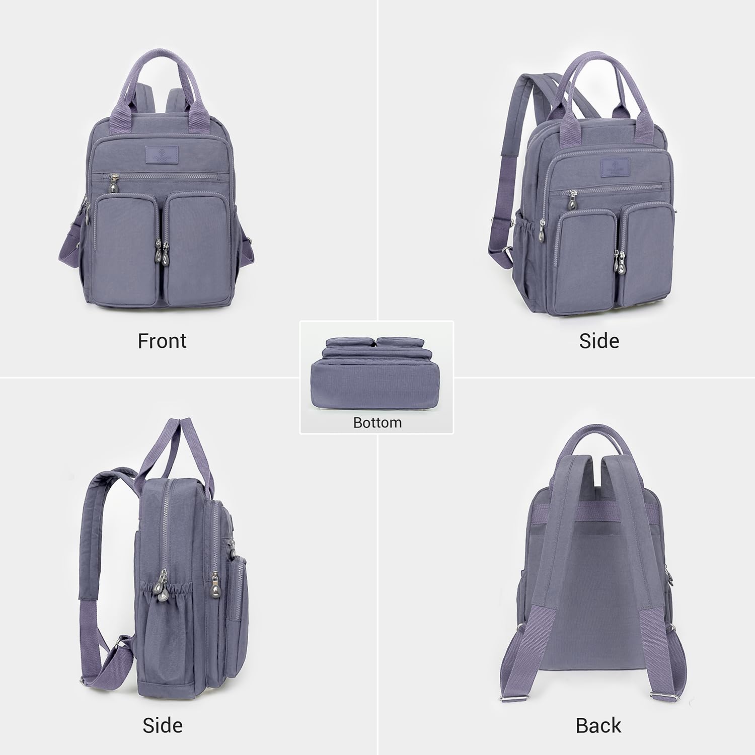 VOLGANIK ROCK Lightweight Nylon Casual Backpack - Water Resistant Daypack with Multiple Pockets for Travel, College & Work | Perfect for Commuting, Campus Use & Weekend Getaways