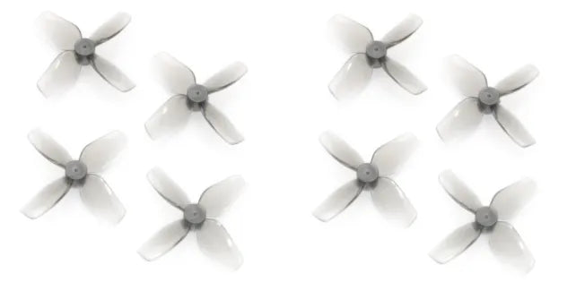 HQProp Micro Whoop Propeller 40MMX4 Grey (2CW+2CCW) - Durable Polycarbonate Drone Props (Pack of 8) for Tiny Whoop FPV Racing and Indoor Drone Flying