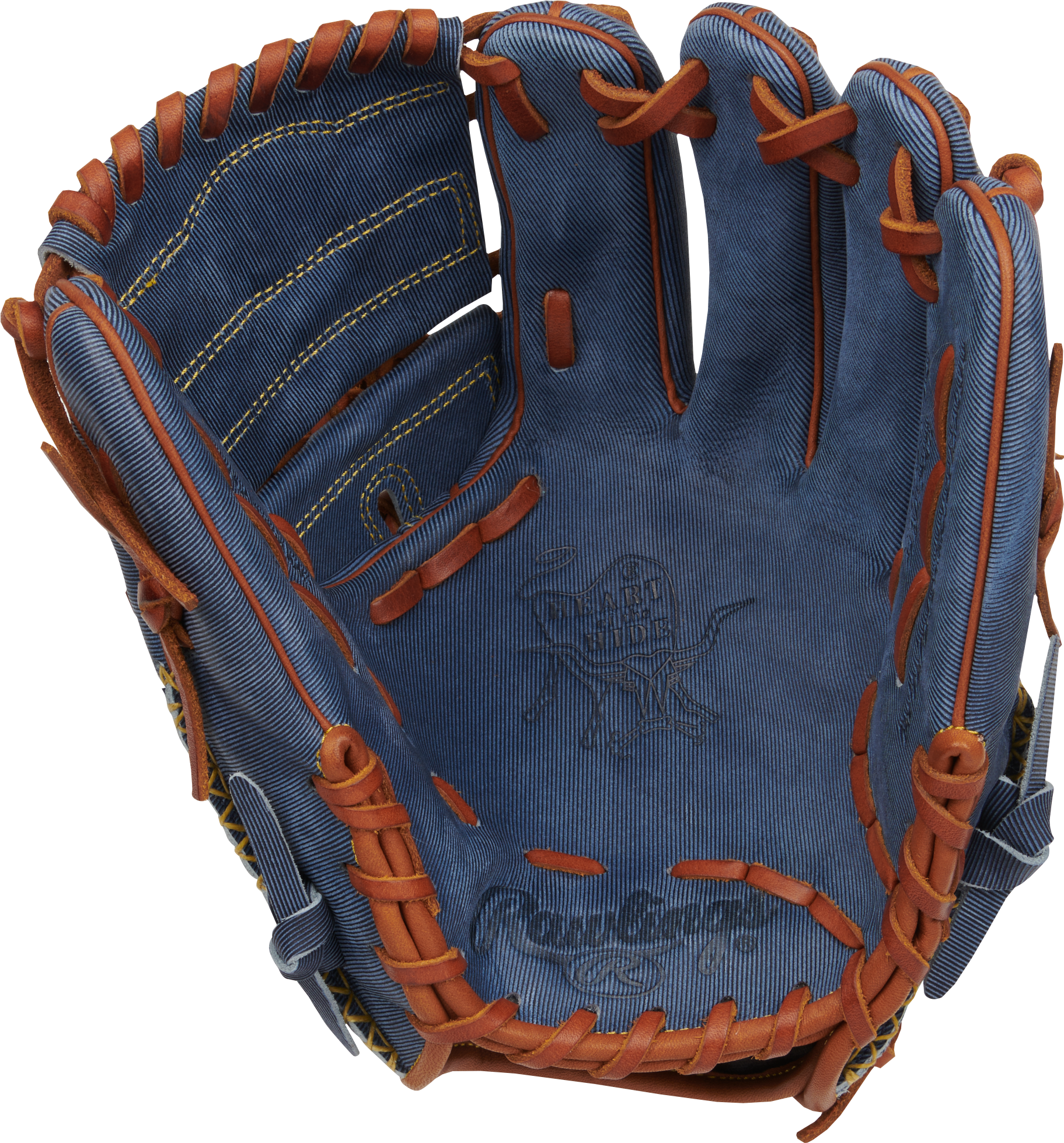 Rawlings Heart of the Hide Pro Denim Series PRO205W 9D Baseball Glove - 11.75 Inch Infield & Pitcher's Mitt for Adults - Premium Leather Glove for Baseball Training & Games