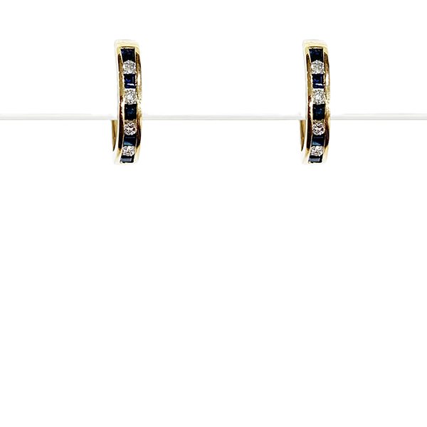 14K White Gold Sapphire Earrings for Women - Elegant Blue Sapphire Stud Earrings for Everyday Wear, Gift & Special Occasions