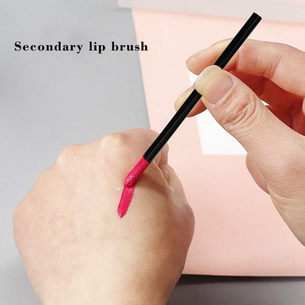 VOIISH 50-Pack Disposable Lip Brushes for Lipstick & Lip Gloss | Eyeshadow Applicator Wands | Travel-Friendly Makeup Brush Set | Perfect for Professional Salons, Home Use & On-the-Go Touch Ups