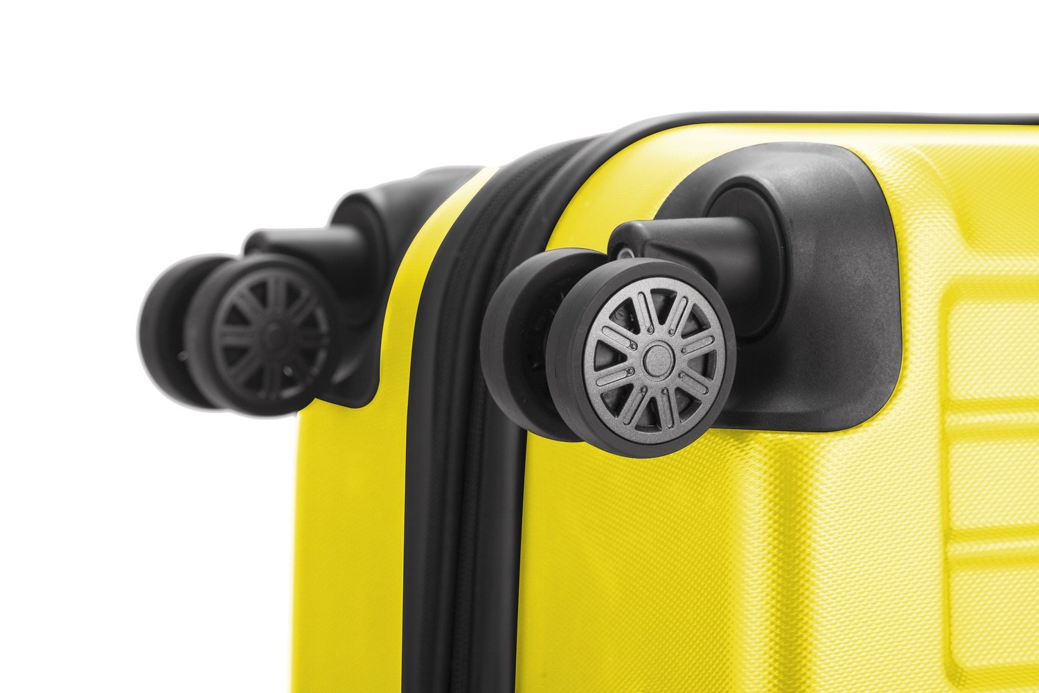 Premium Unisex Adult 3-Piece Luggage Set with Yellow Matte Finish - Perfect for Travel, Business Trips & Vacation Packing