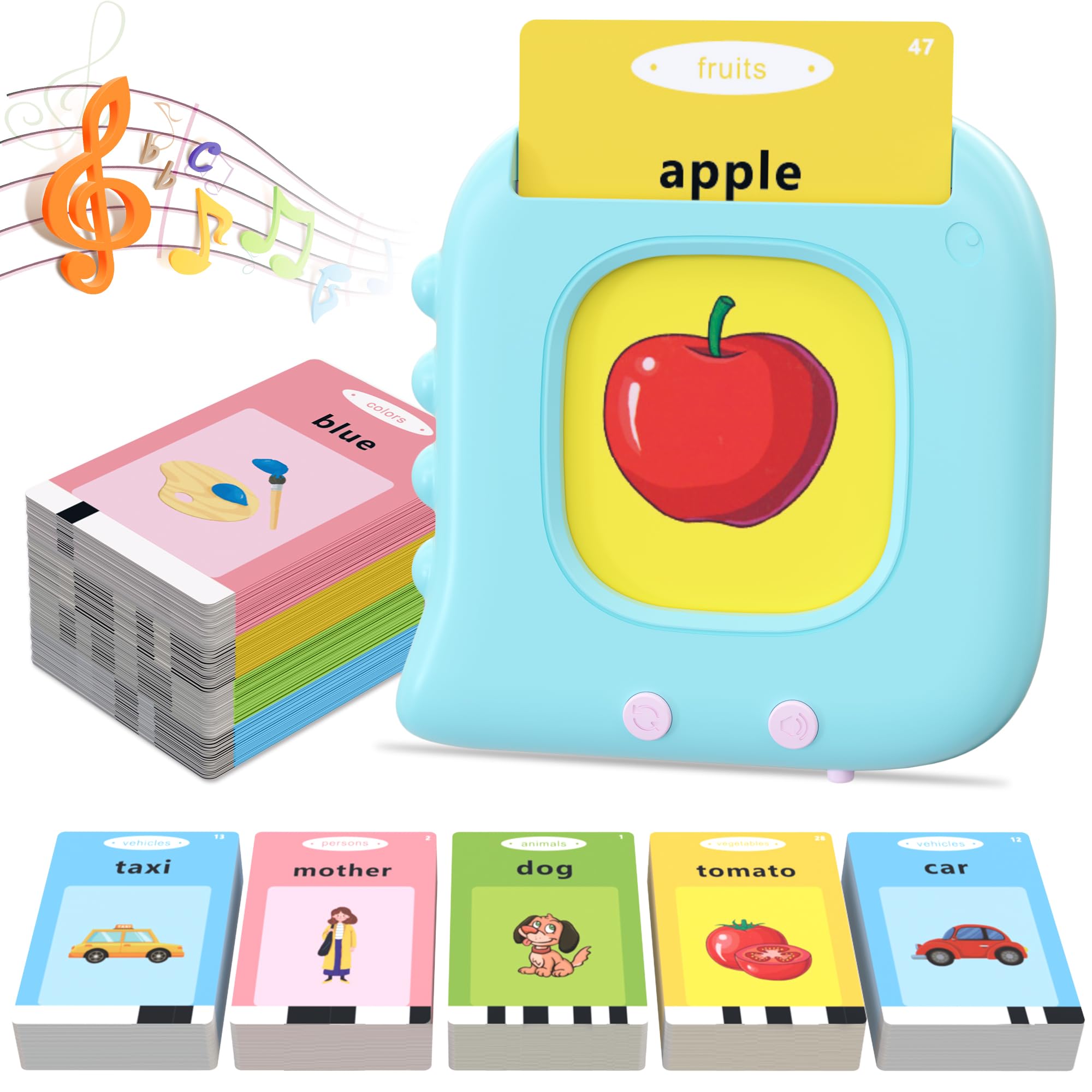 Talking Flash Cards for Toddlers 1-3 Years Old | 224 Sight Words Speech Therapy Toys | Montessori Educational Learning Toys for Boys & Girls Ages 1-5 | Autism Sensory Toys | Perfect for Home, Classroom & Travel Learning Activities