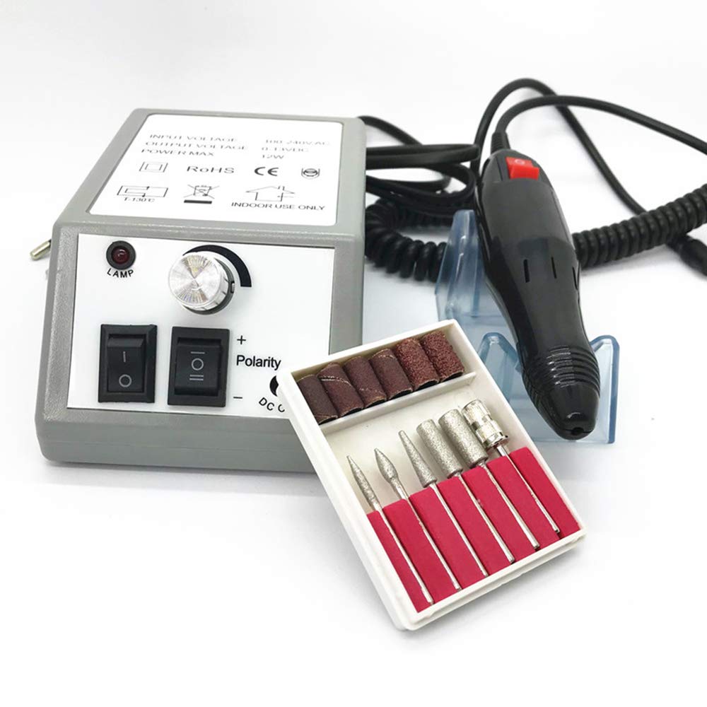 Professional Electric Nail Drill Kit - Cordless Nail File Machine for Acrylic & Gel Nails, Manicure Pedicure Set with Multiple Bits - Perfect for Salon & Home Nail Art, Polishing & Shaping
