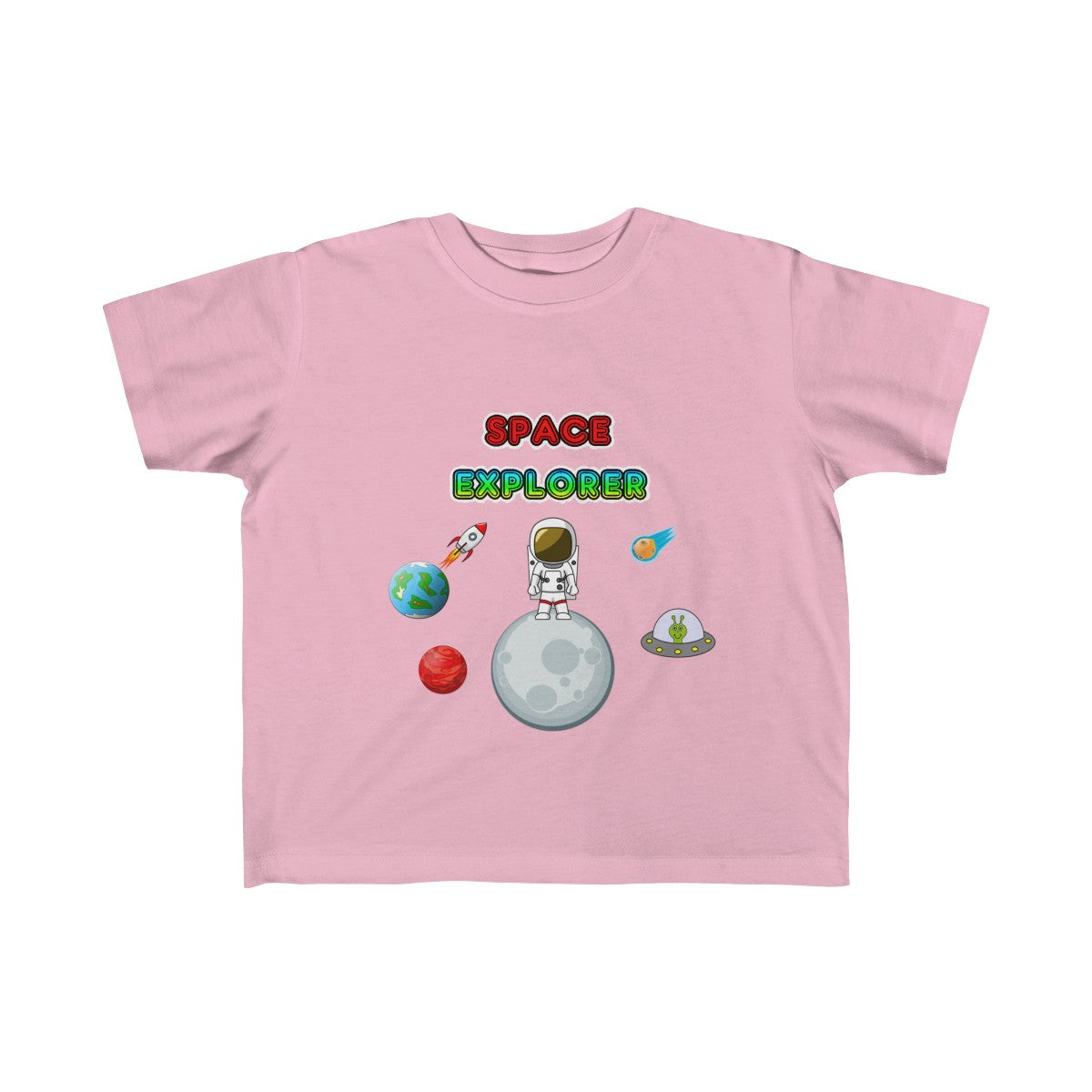 Kids Space Explorer T-Shirt - Astronaut Galaxy Print Tee for Boys & Girls - Fun Science Fiction Outfit for School, Play & Costume Parties