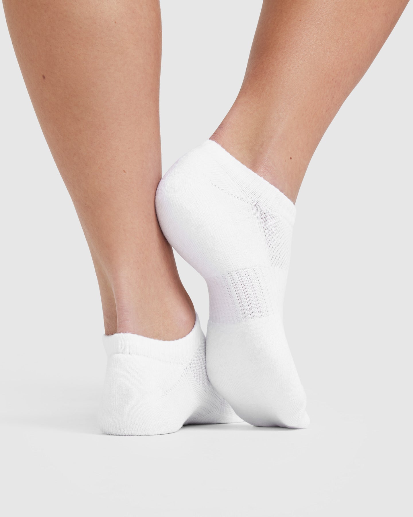 Men's Athletic Trainer Liner Socks 3-Pack - Moisture Wicking Breathable Thin Socks for Running, Hiking & Gym Workouts - White Performance Socks