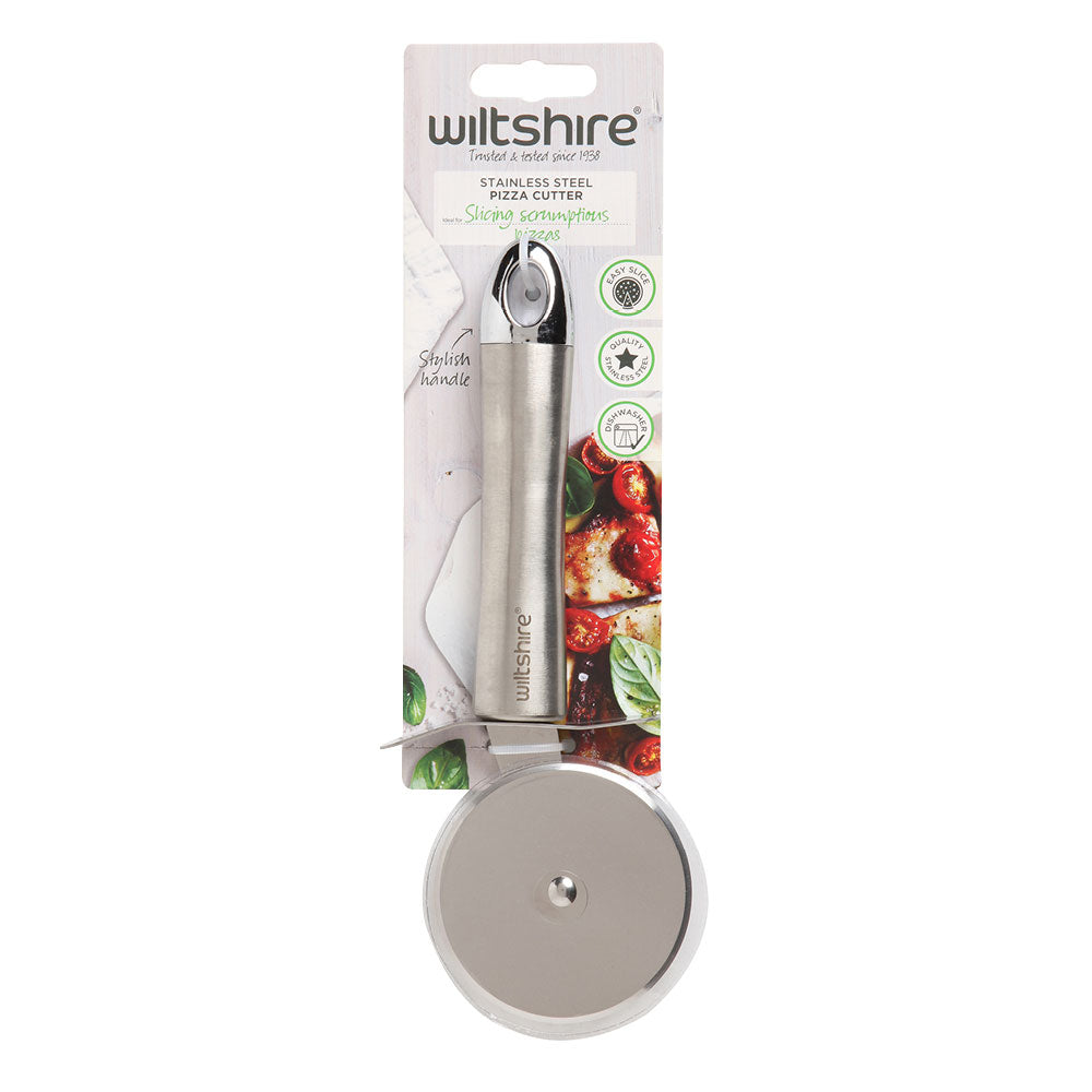 Premium Stainless Steel Pizza Cutter - Heavy Duty Commercial Grade for Professional Kitchens, Restaurants & Home Use - Sharp Rotary Blade for Perfect Slices Every Time - Ideal for Pizza Parties, Catering & Food Prep