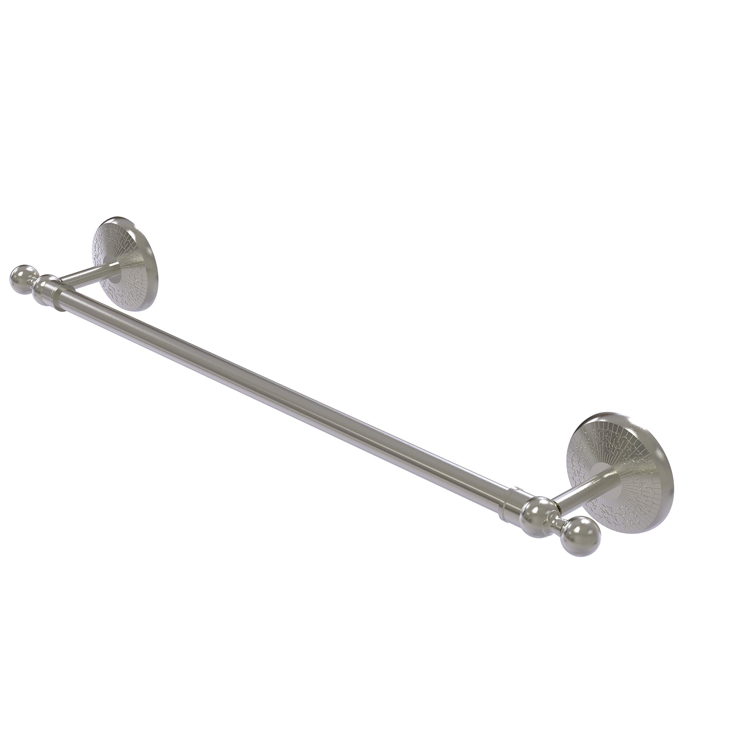 Allied Brass MC-41/24-SN 24-Inch Bathroom Towel Bar in Satin Nickel Finish - Perfect for Modern Bathrooms, Spas, and Guest Rooms