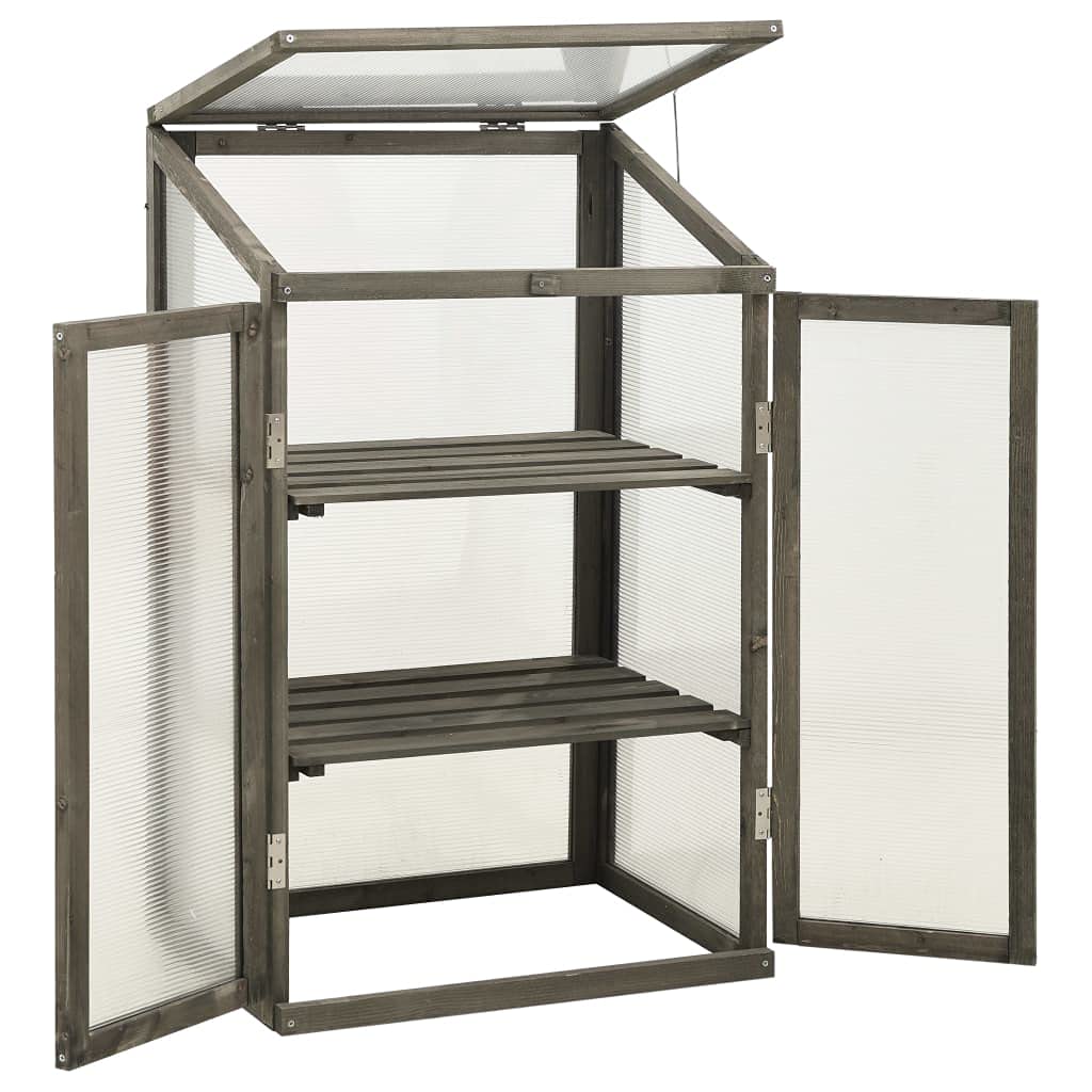 vidaXL Greenhouse for Plants - Cold Frame Garden Greenhouse for Patio, Backyard & Lawn | Outdoor Grow House with Firwood Frame | Perfect for Gardening, Seed Starting & Plant Protection