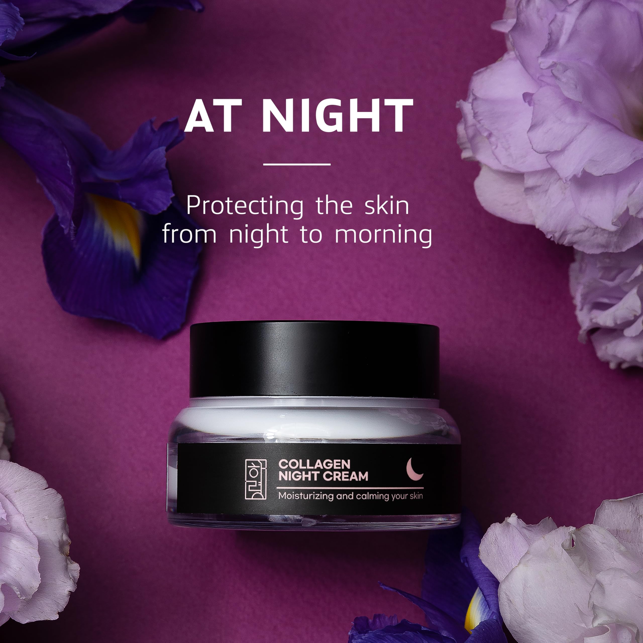 Haryeong Collagen Night Cream for Face - Anti-Aging, Moisturizing & Firming - Best for Dry Skin, Wrinkles & Fine Lines - Perfect for Nighttime Skincare Routine