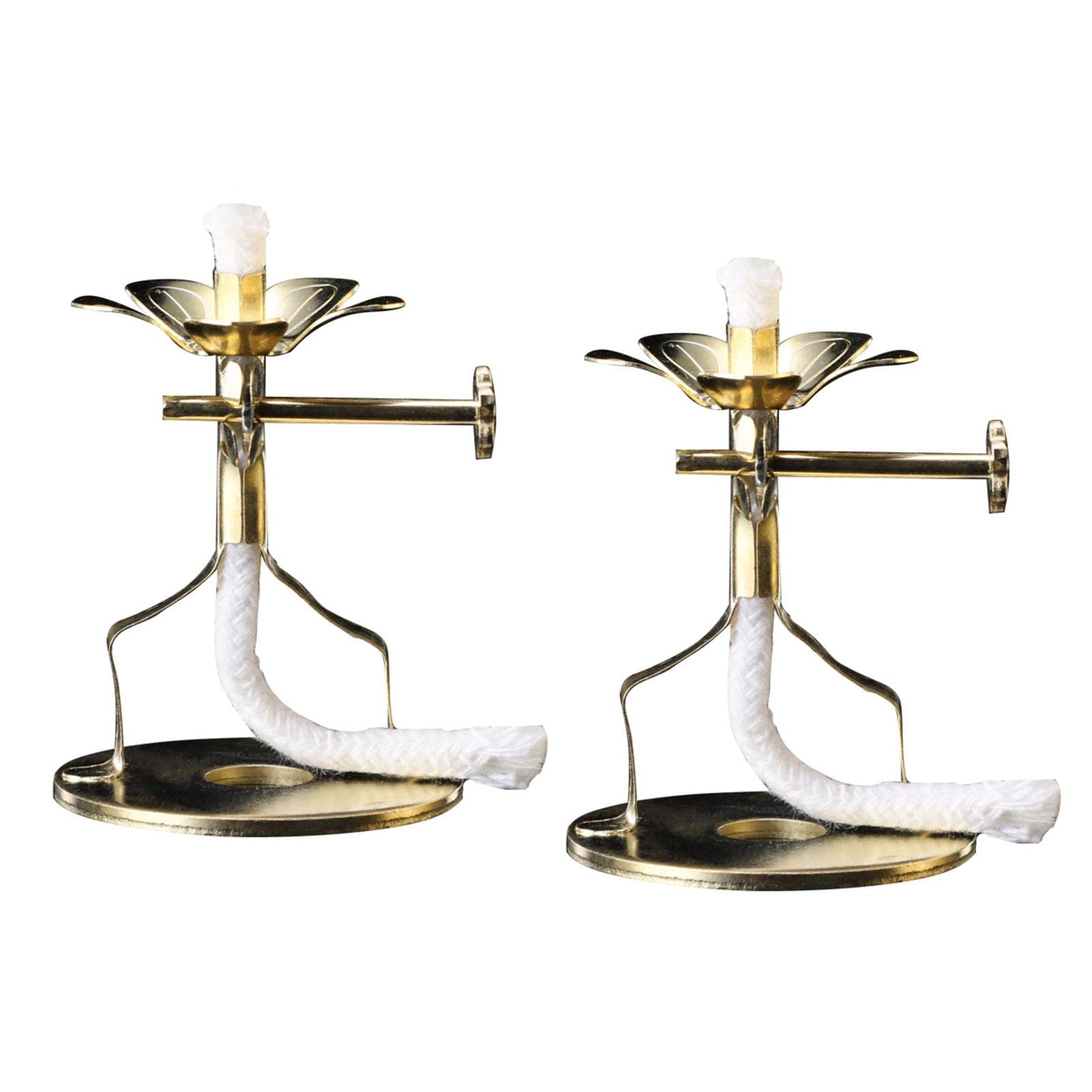 Gazechimp Gold Butter Lamp Wick Holder - Tibetan Buddha Ghee Lamp Stand for Tealight & Oil Lamps (7x4cm) - Perfect for Wedding Decor, Yoga Meditation & Spiritual Ceremonies