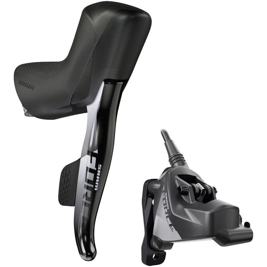 SRAM Force eTap AXS HRD Right/Rear Shift Brake Lever & Hydraulic Disc Caliper - Flat Mount 20mm Offset, 1800mm Hose, Black (D1) | Premium Road Bike Components for Cycling Enthusiasts & Professional Racers