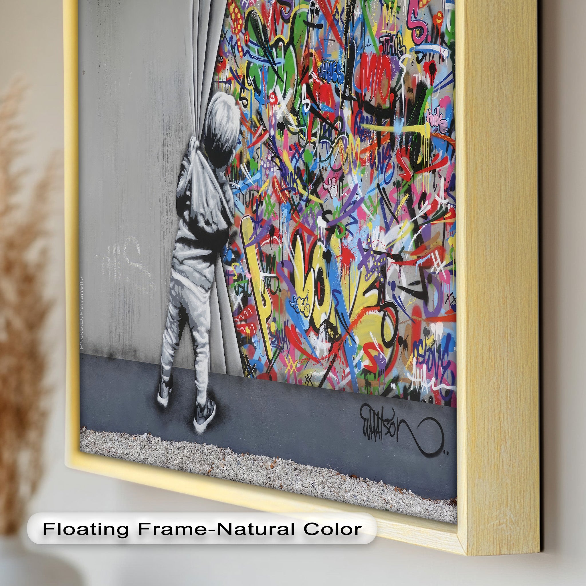 Banksy Inspired Graffiti Oil Painting - Modern Street Art Canvas for Home & Office Decor | Urban Wall Art for Living Room, Bedroom or Studio