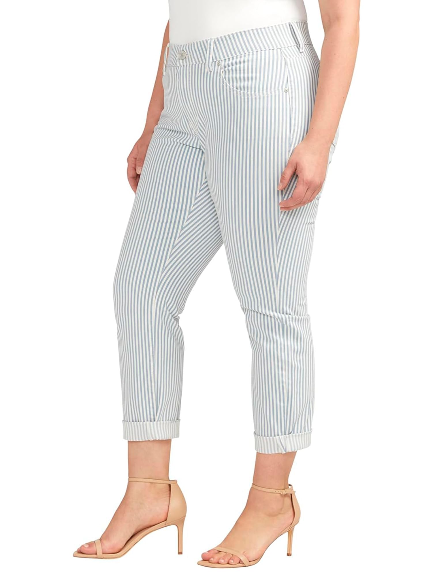 JAG Women's Plus Size Carter Mid Rise Girlfriend Jeans - Legacy | Comfortable Stretch Denim for Curvy Figures | Perfect for Casual Outings, Work & Weekend Wear